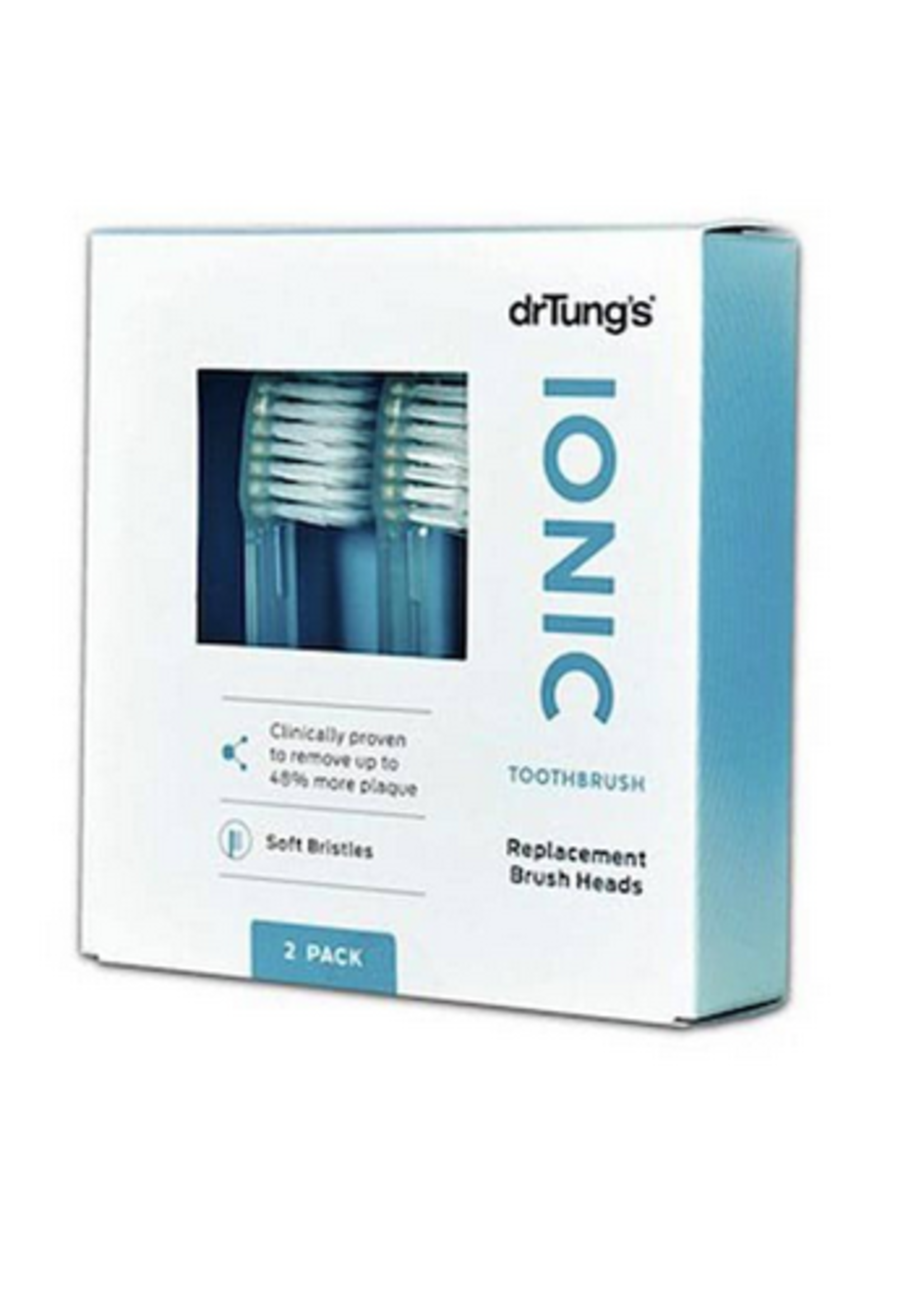 Dr Tungs Dr Tungs Ionic Replacement Brush Head  (Soft) 2 pack
