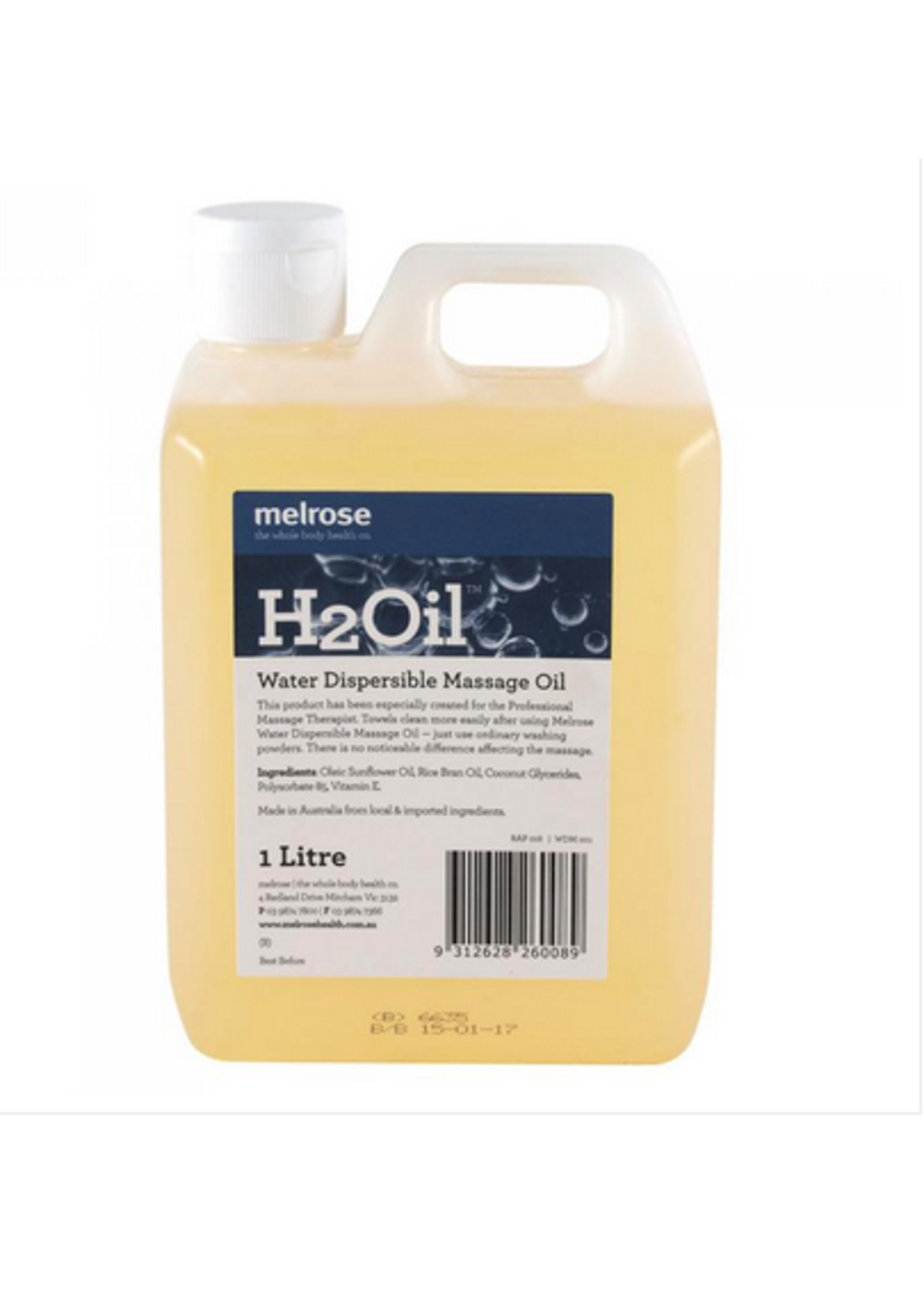MELROSE Melrose Massage H2Oil Water Dispersible 1ltr