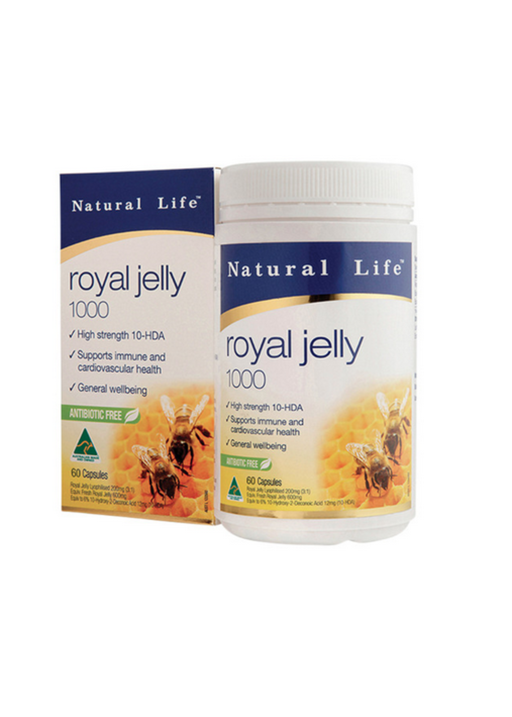 Natural Life Royal Jelly 1000 60 Capsules