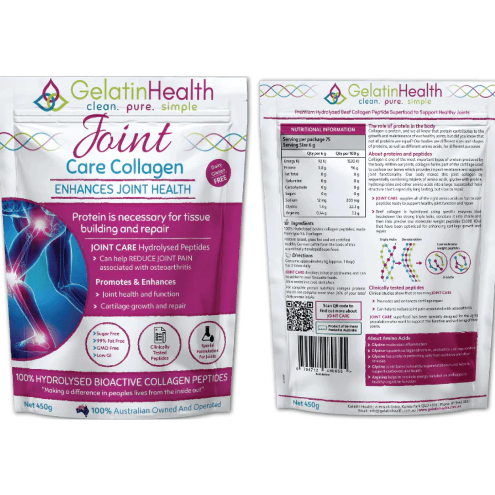 Gelatin Health Gelatin Health Joint Care Collagen 1kg (Pink)