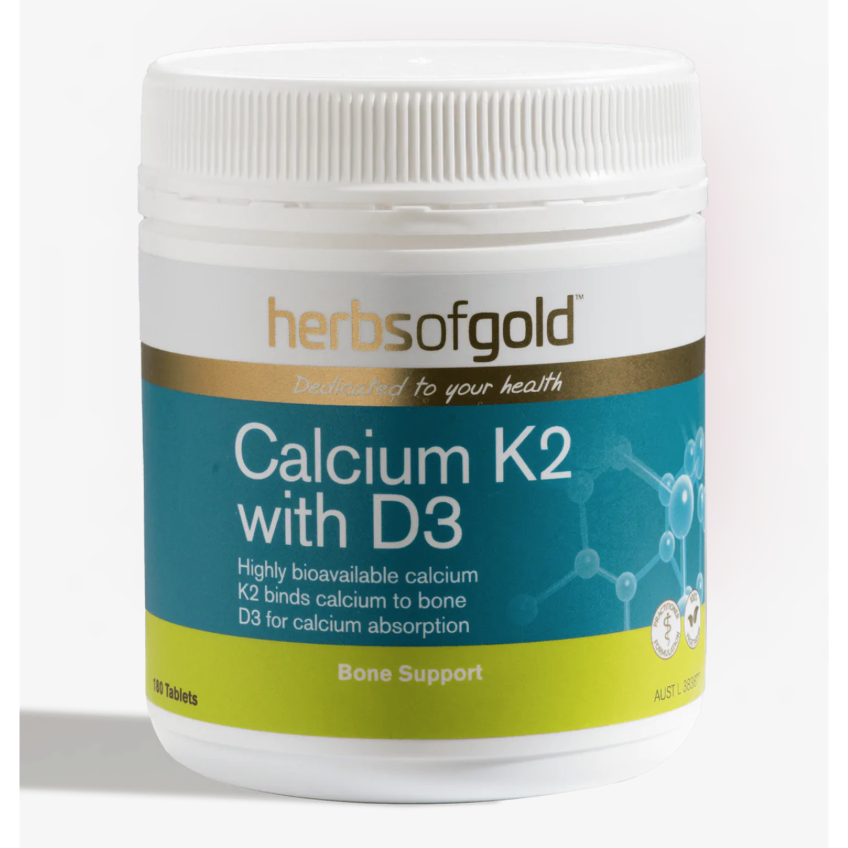 Herbs of Gold Herbs of Gold Calcium K2 with D3 180 tabs