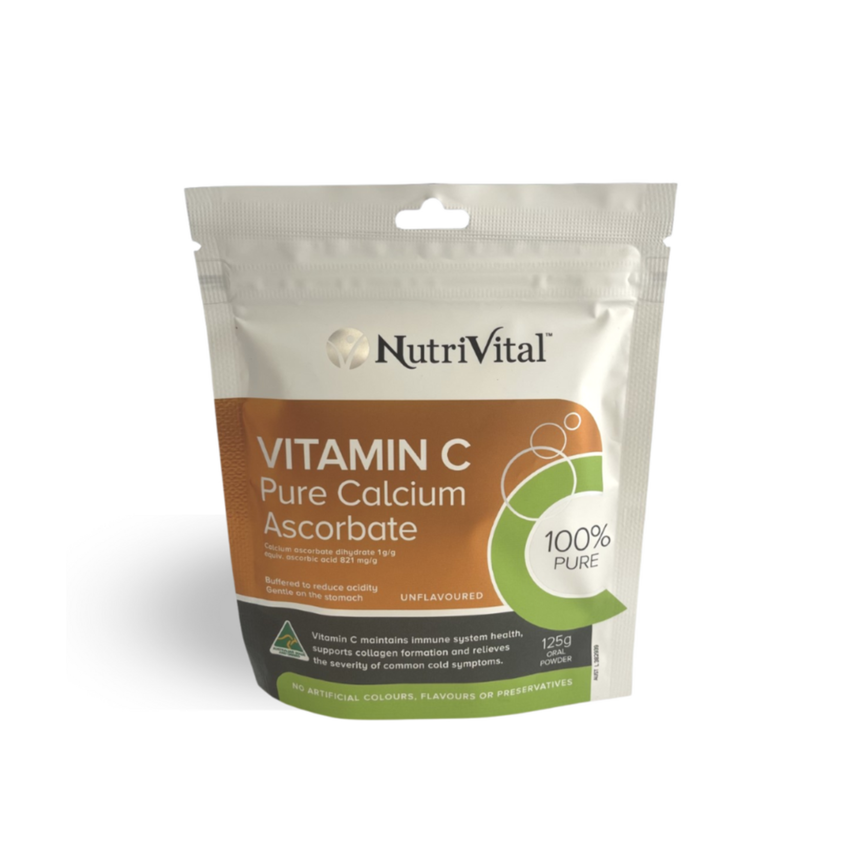 Nutrivital NutriVital Vitamin C Calcium Ascorbate 125g