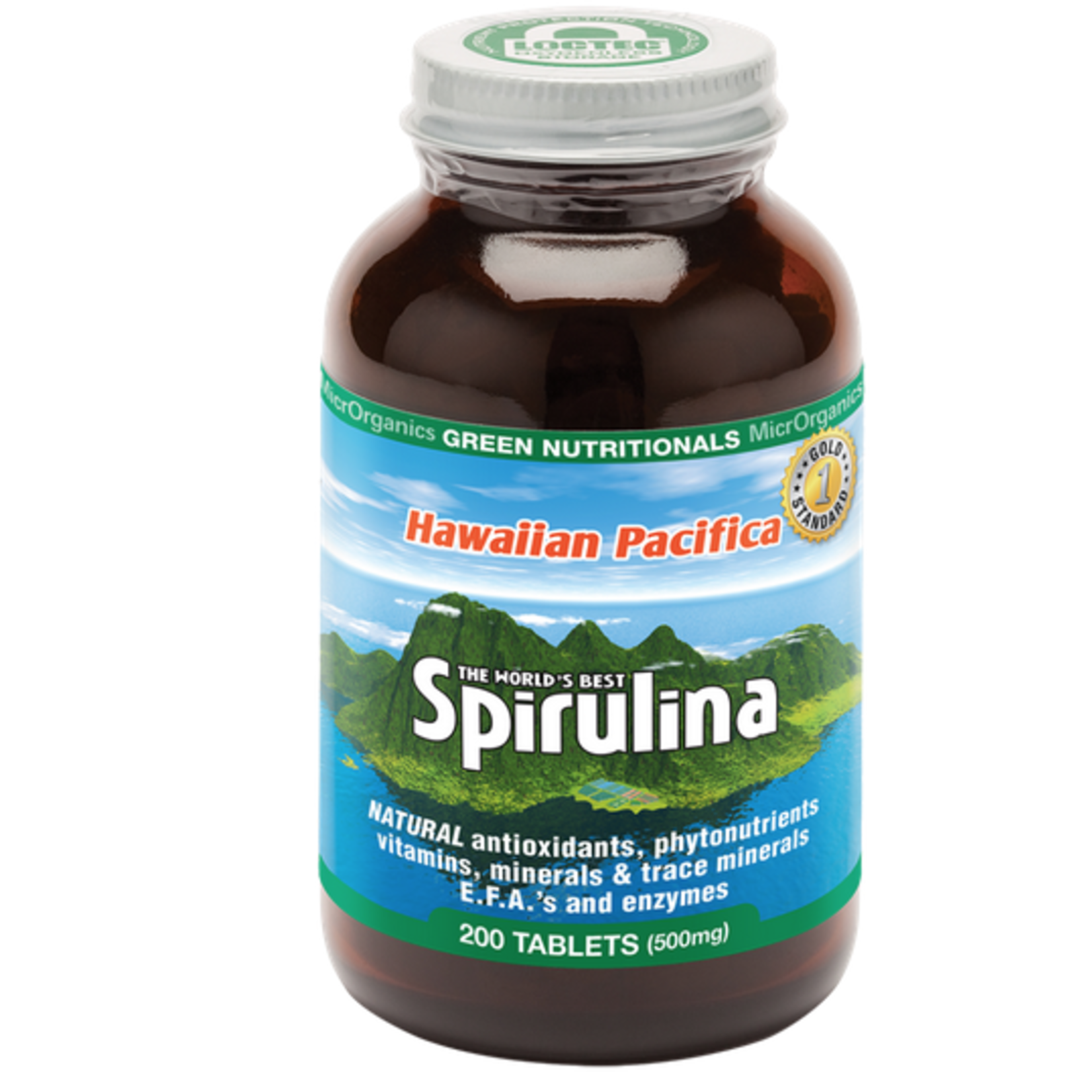 Green Nutritionals Green Nutritionals Hawaiian Pacifica Spirulina 500mg  200 t