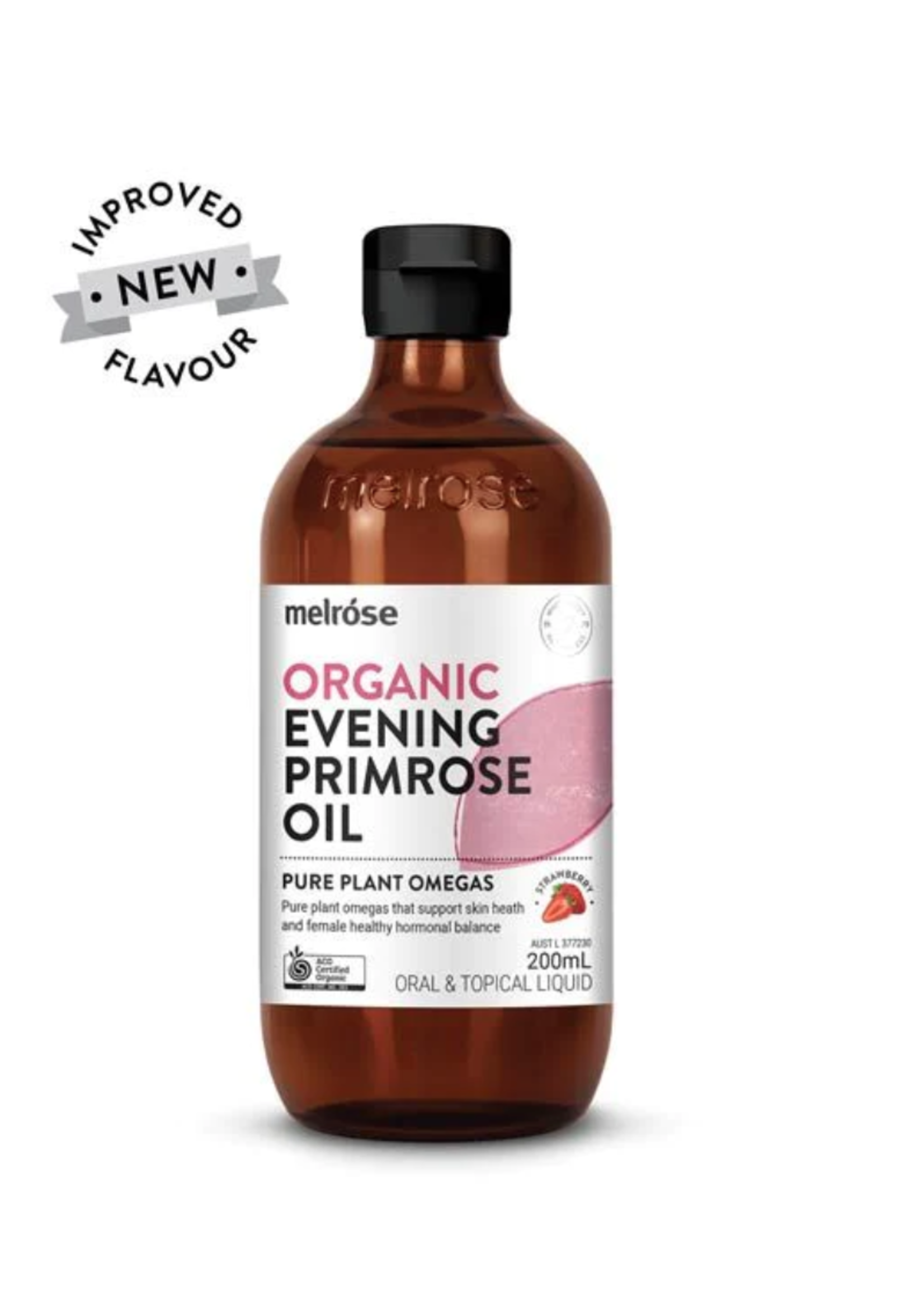 MELROSE Melrose Evening Primrose Oil Organic Strawberry 200ml
