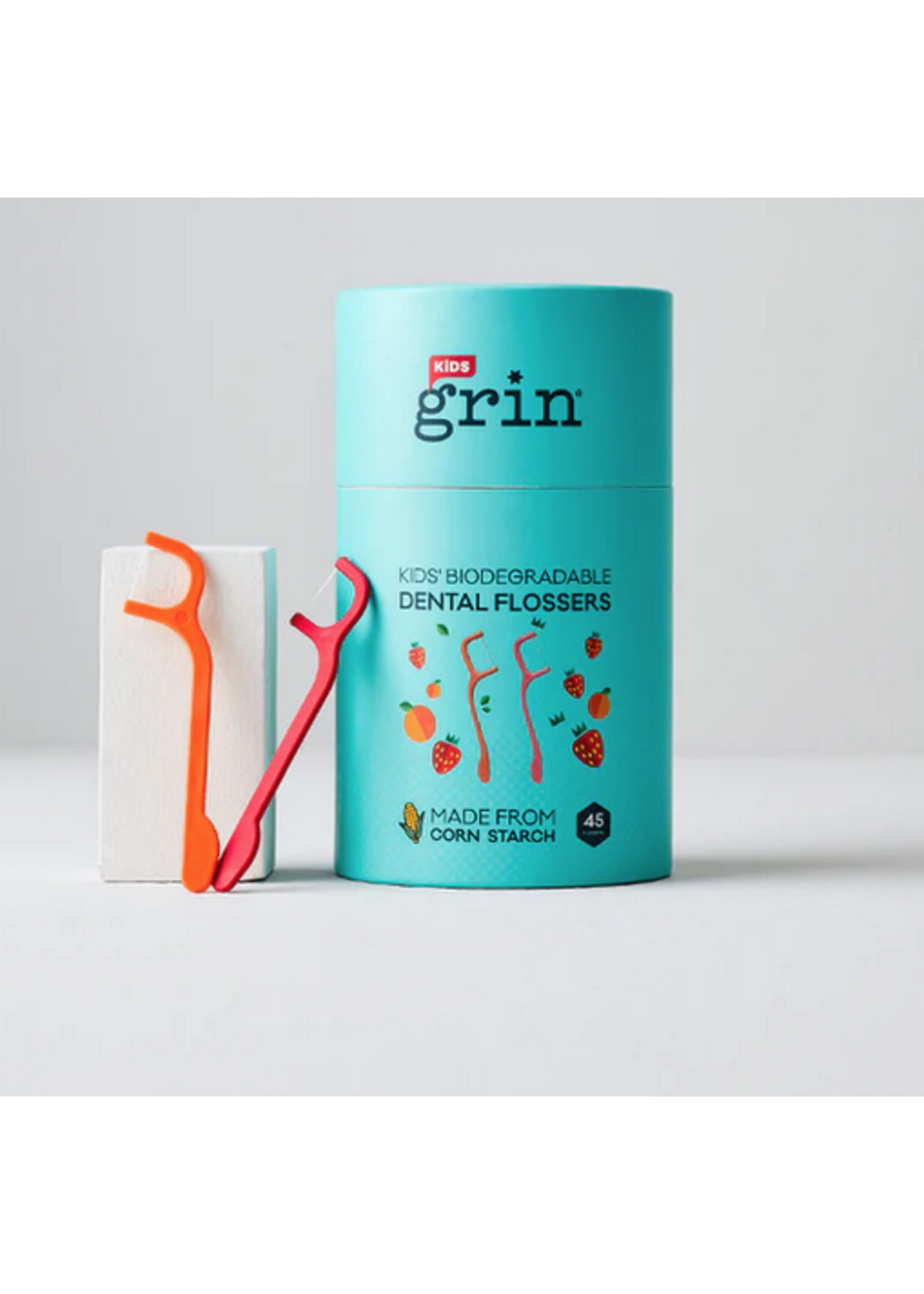 GRIN Grin Kids Biodegradable Dental Flossers 45pk