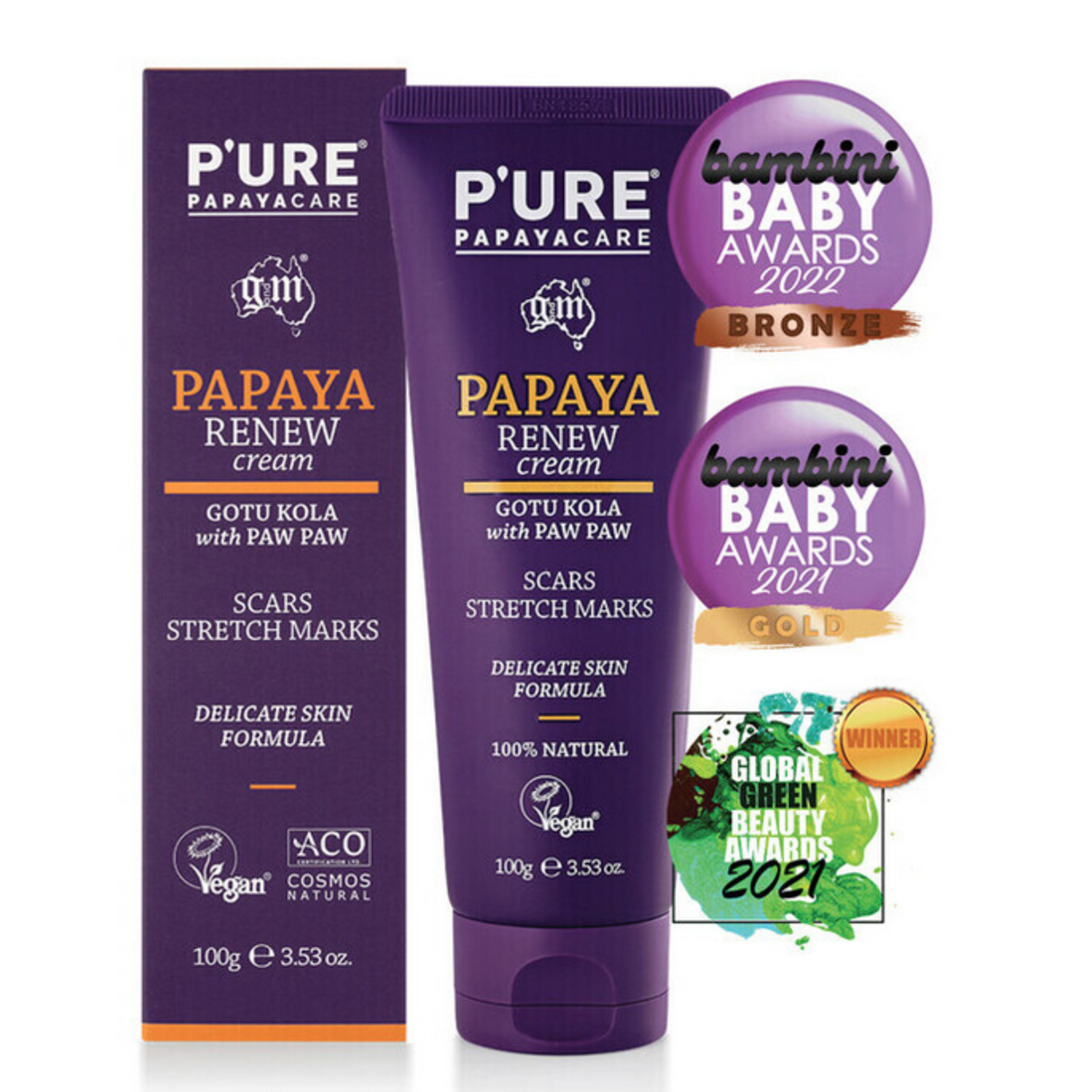 Pure Papayacare Pure Papayacare Papaya Renew Cream Scars & Stretch marks 100g
