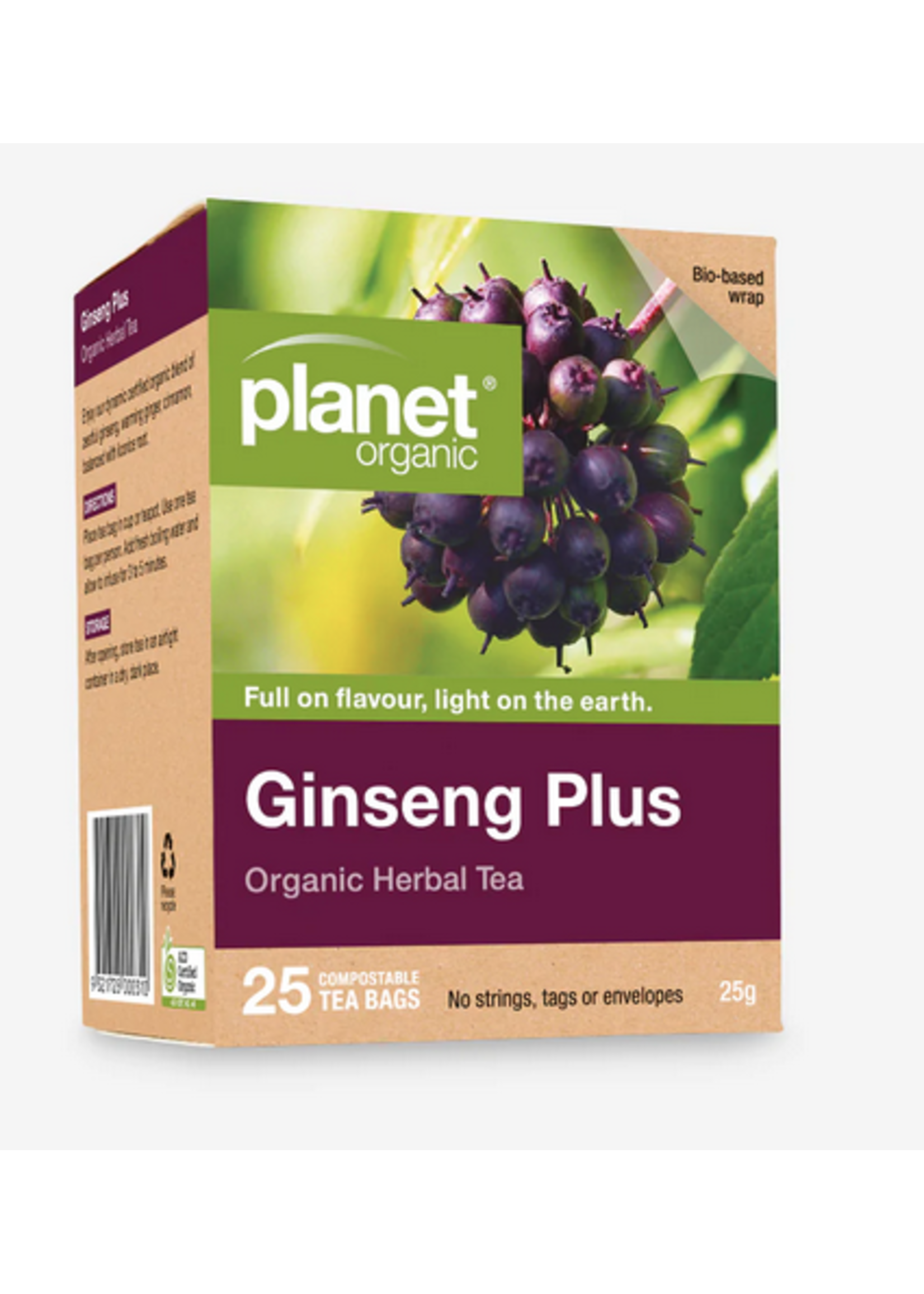 Planet Organic Planet Organic Herbal Tea Bags 25 Ginseng Plus