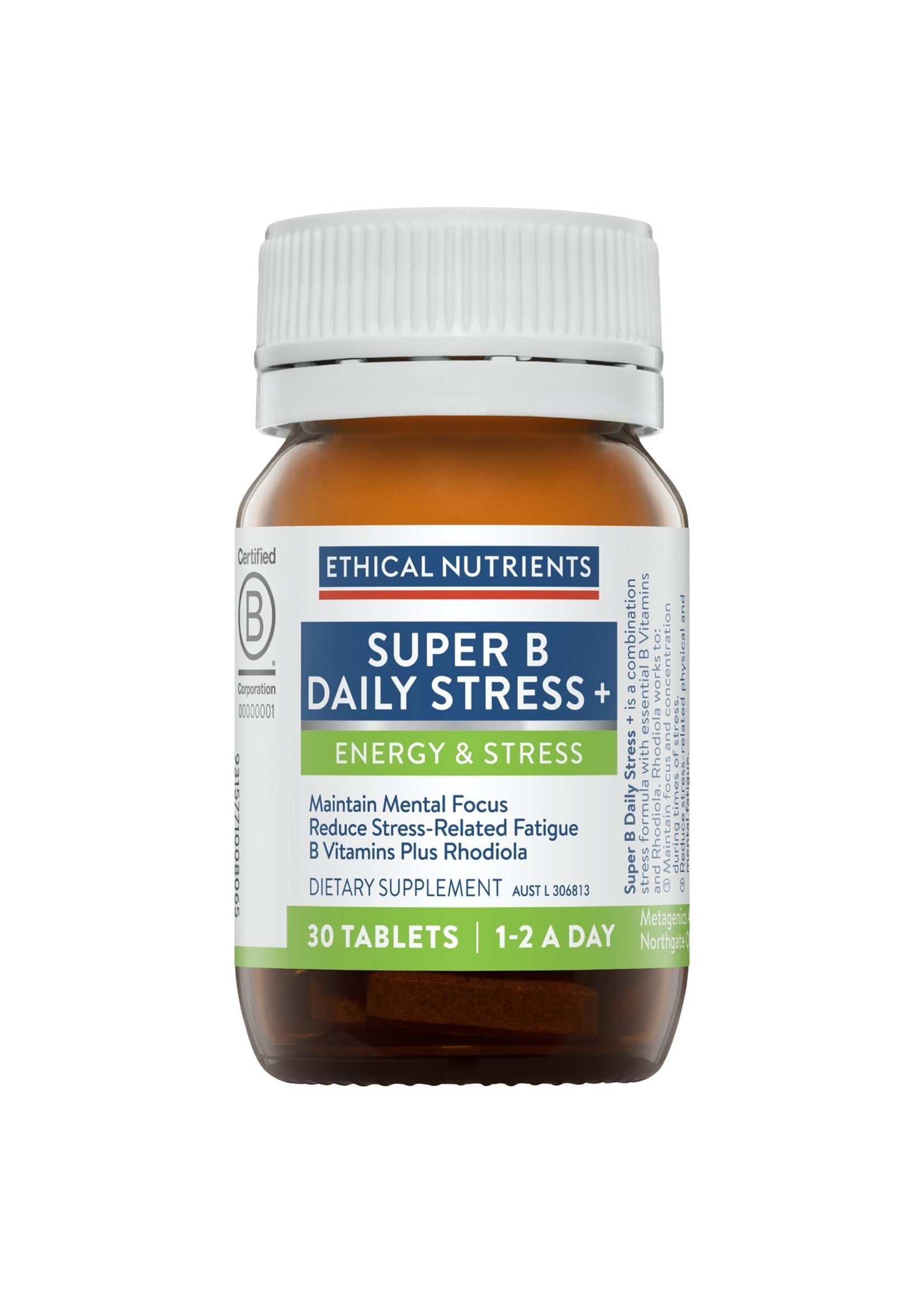 ETHICAL NUTRIENTS Ethical Nutrients Super B Daily Stress + 30 tabs