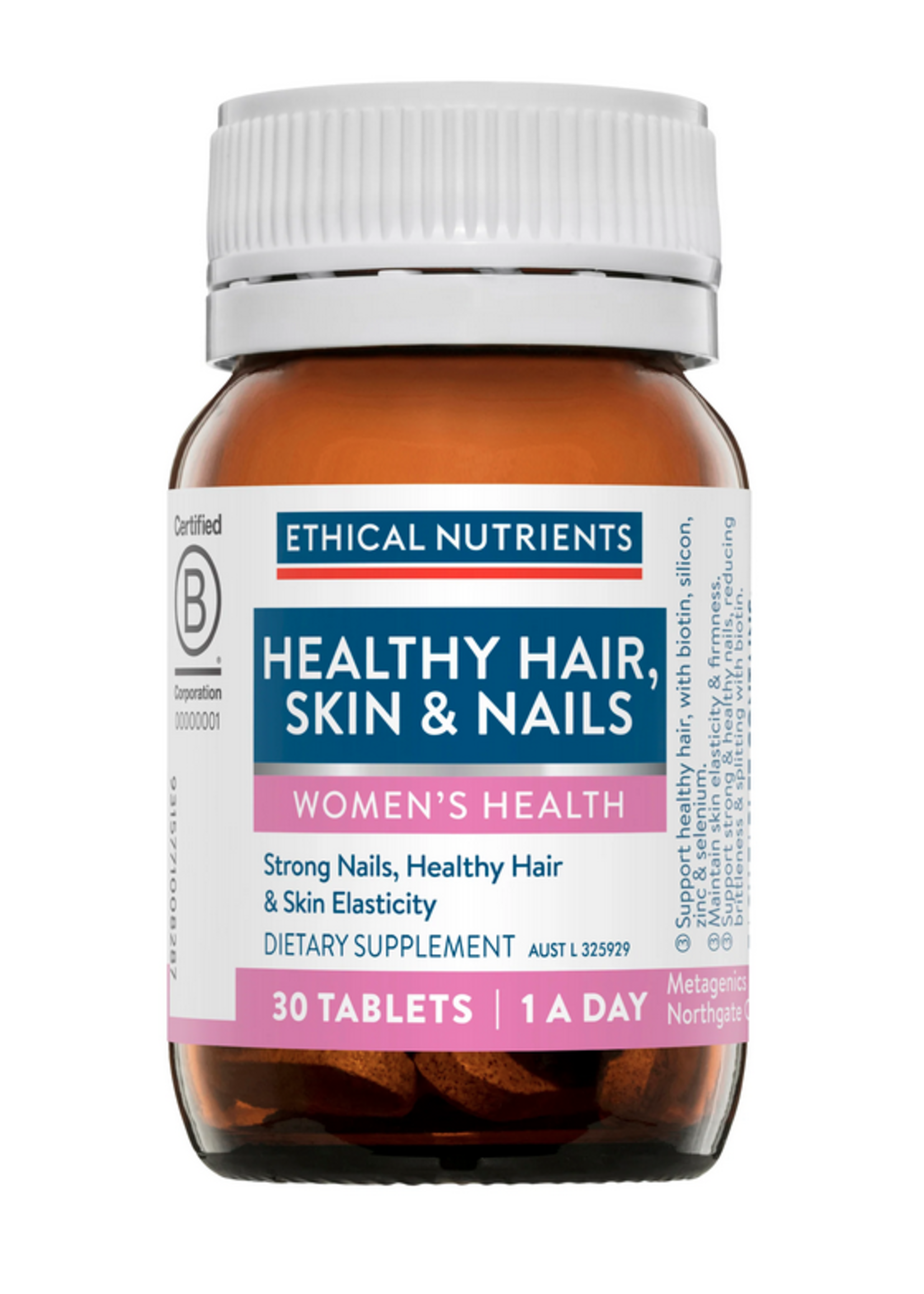 ETHICAL NUTRIENTS Ethical Nutrients Healthy Hair, Skin & Nails 30 tabs
