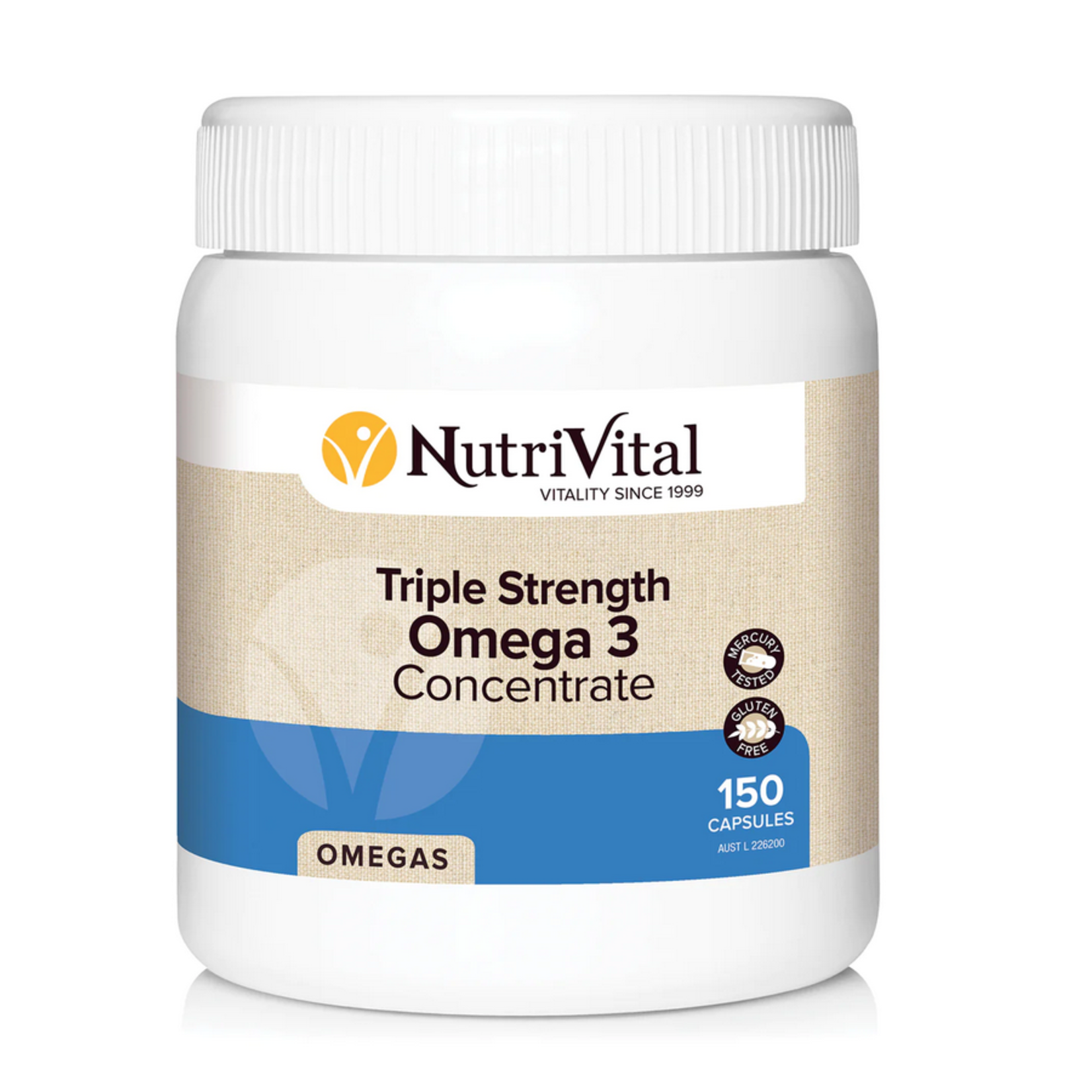 Nutrivital NutriVital Triple Strength Omega 3 Concentrate 150C