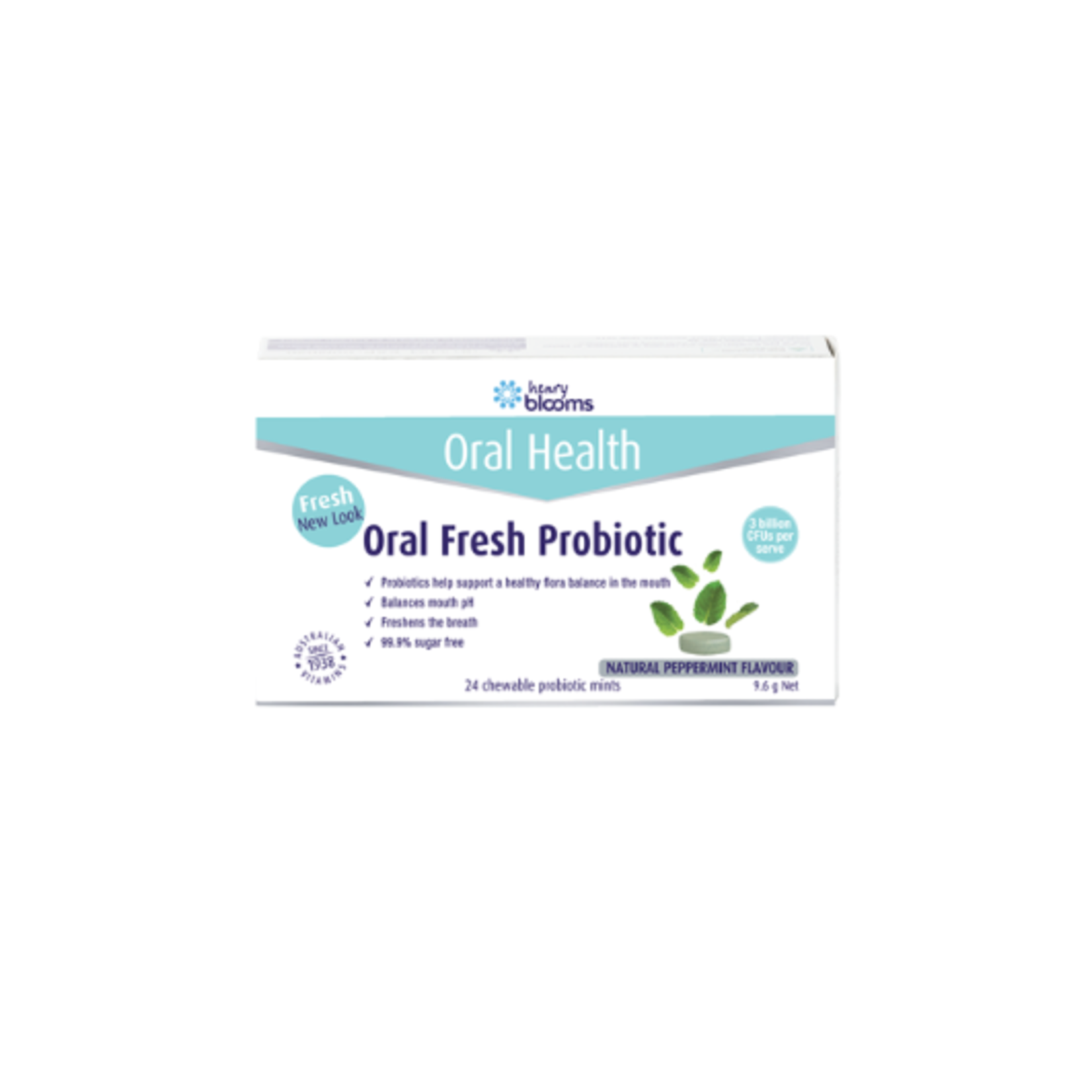 Blooms Blooms Oral Fresh Probiotic  Natural Peppermint 20 chewable mints