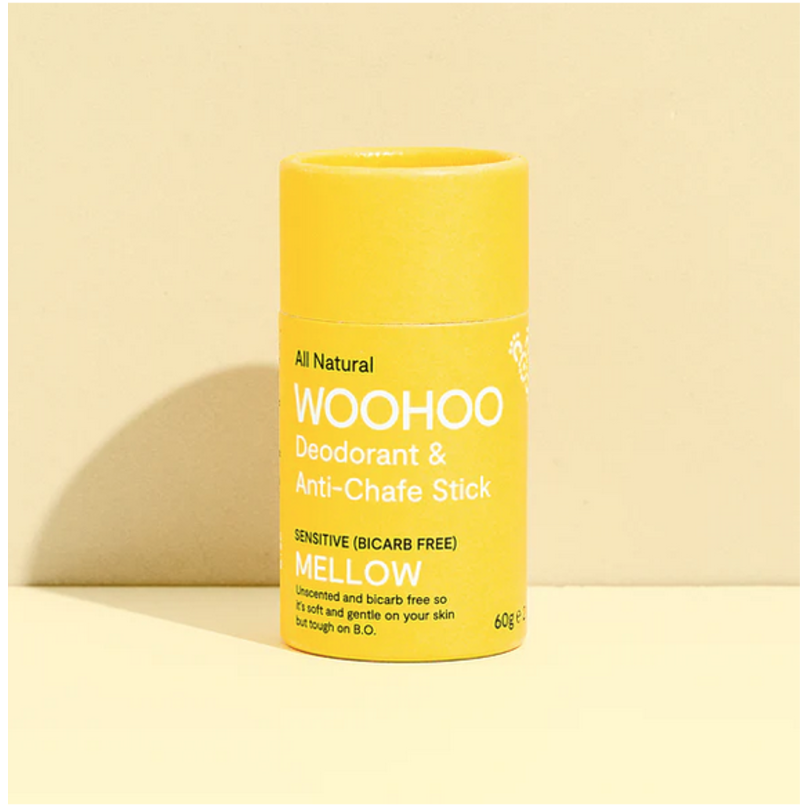 Woohoo Woohoo Deodorant & Anti-Chafe Stick 60g Mellow (Sensitive - Bicarb Free)