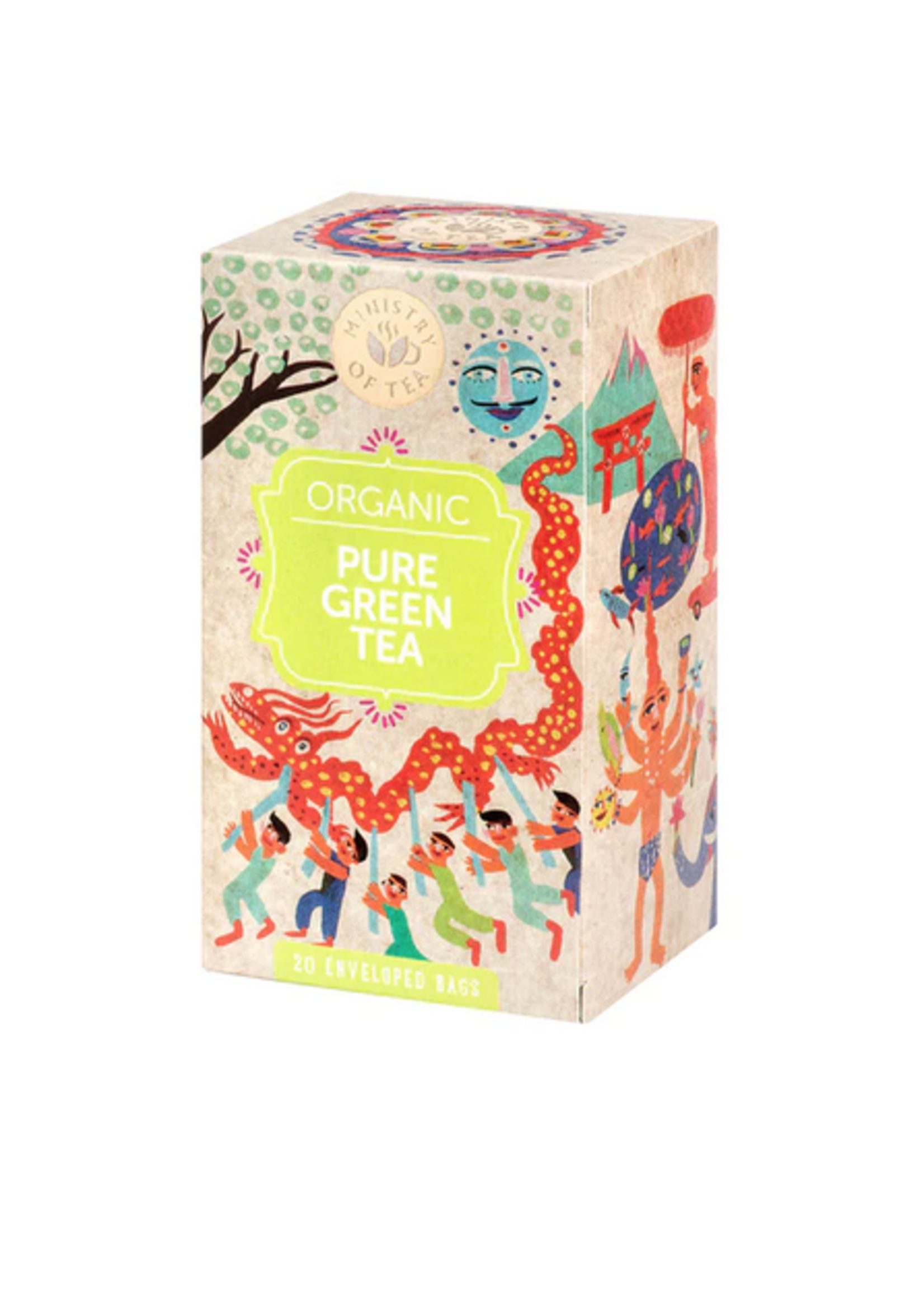 MINISTRY OF TEA Ministry of Tea  Organic Herbal Tea Bags  Pure Green Tea  x20