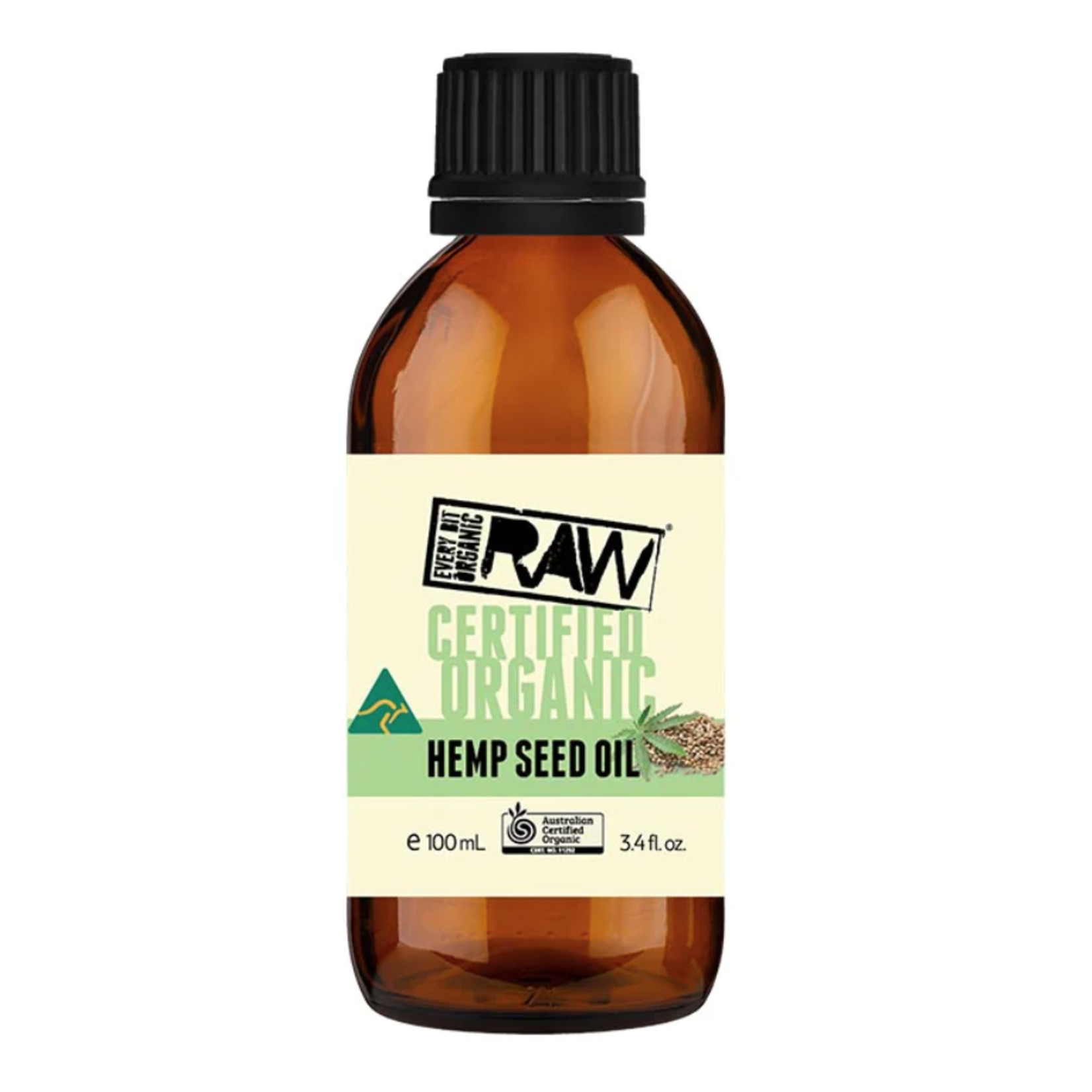 Raw Every Bit Organic. Raw Certified Organic Hemp Seed Oil 100ml