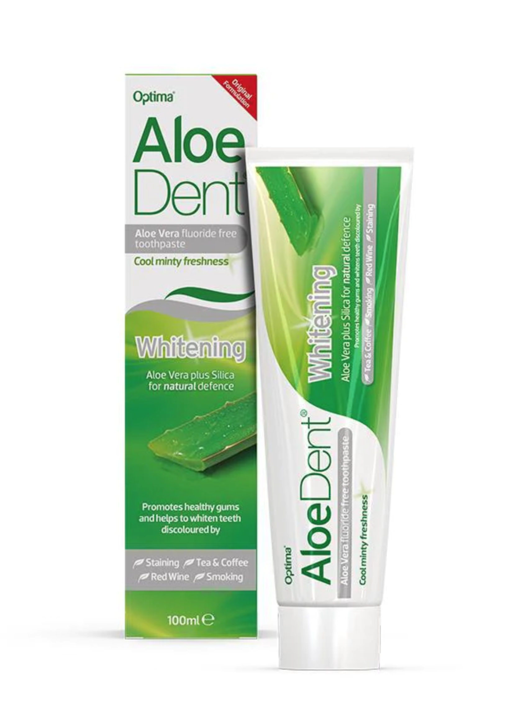 Aloe Dent Optima Aloe Dent Toothpaste - Fluoride Free Whitening 100ml