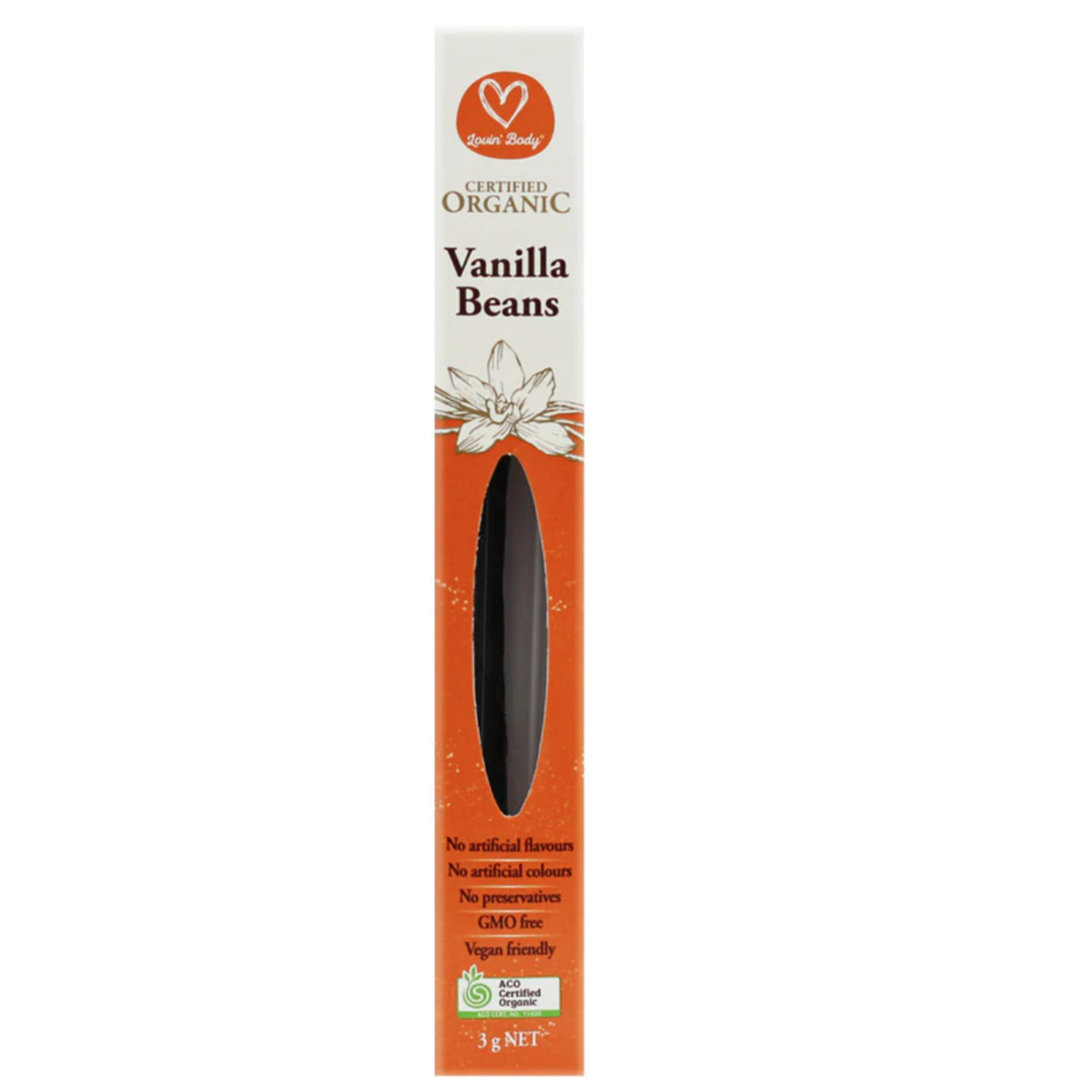 lovin body Lovin Body Organic Vanilla Beans 3g