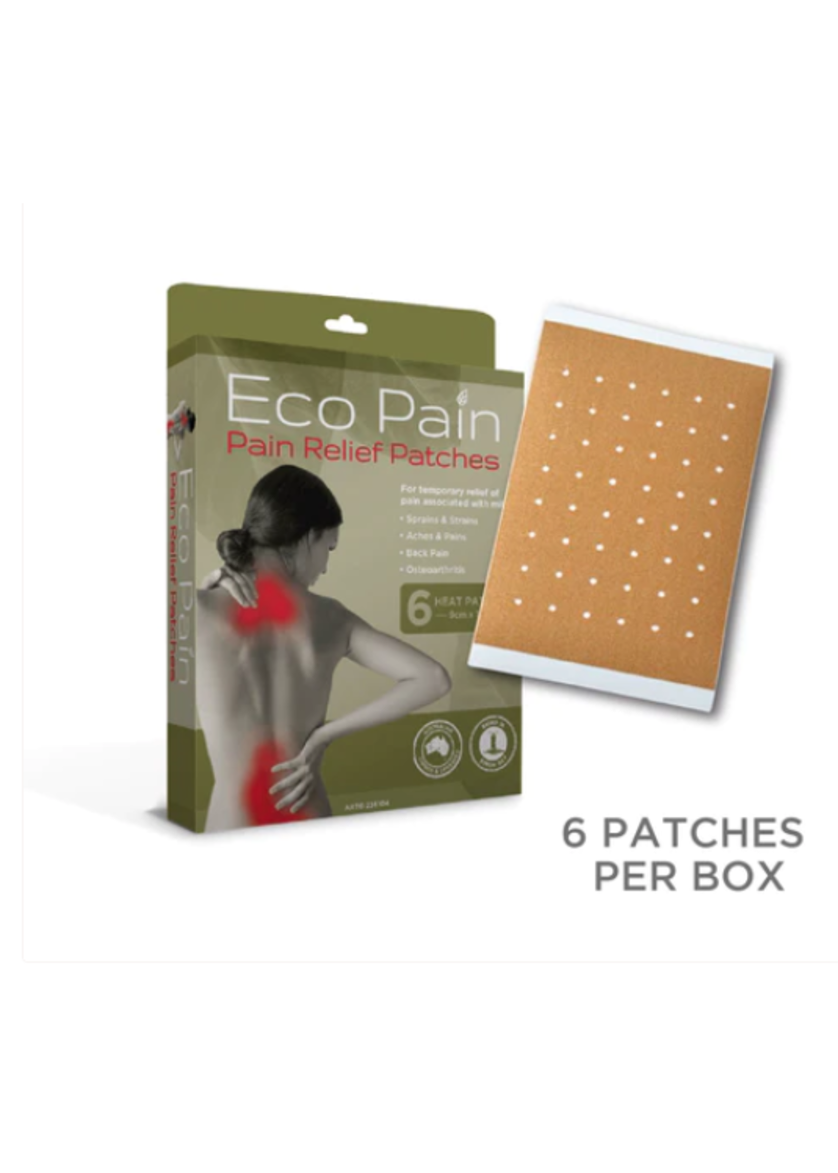 Eco Eco Pain Pain Relief Heat Patches x 6 patches
