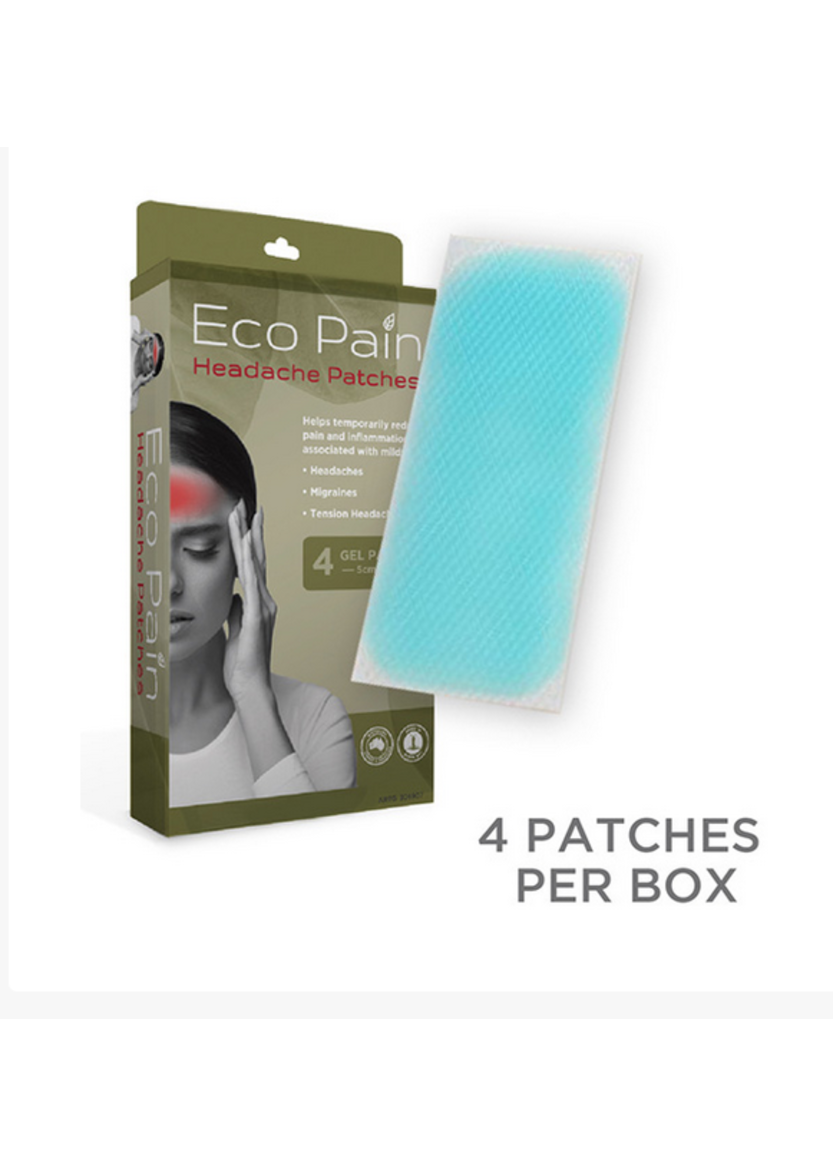 eco pain Eco Pain Eze Headache Patches 4 Gel Patches