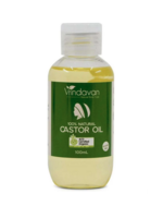VRINDAVAN Vrindavan Organic Castor Oil 100% Natural 100mls (Amber Glass Bottle Violet Label)