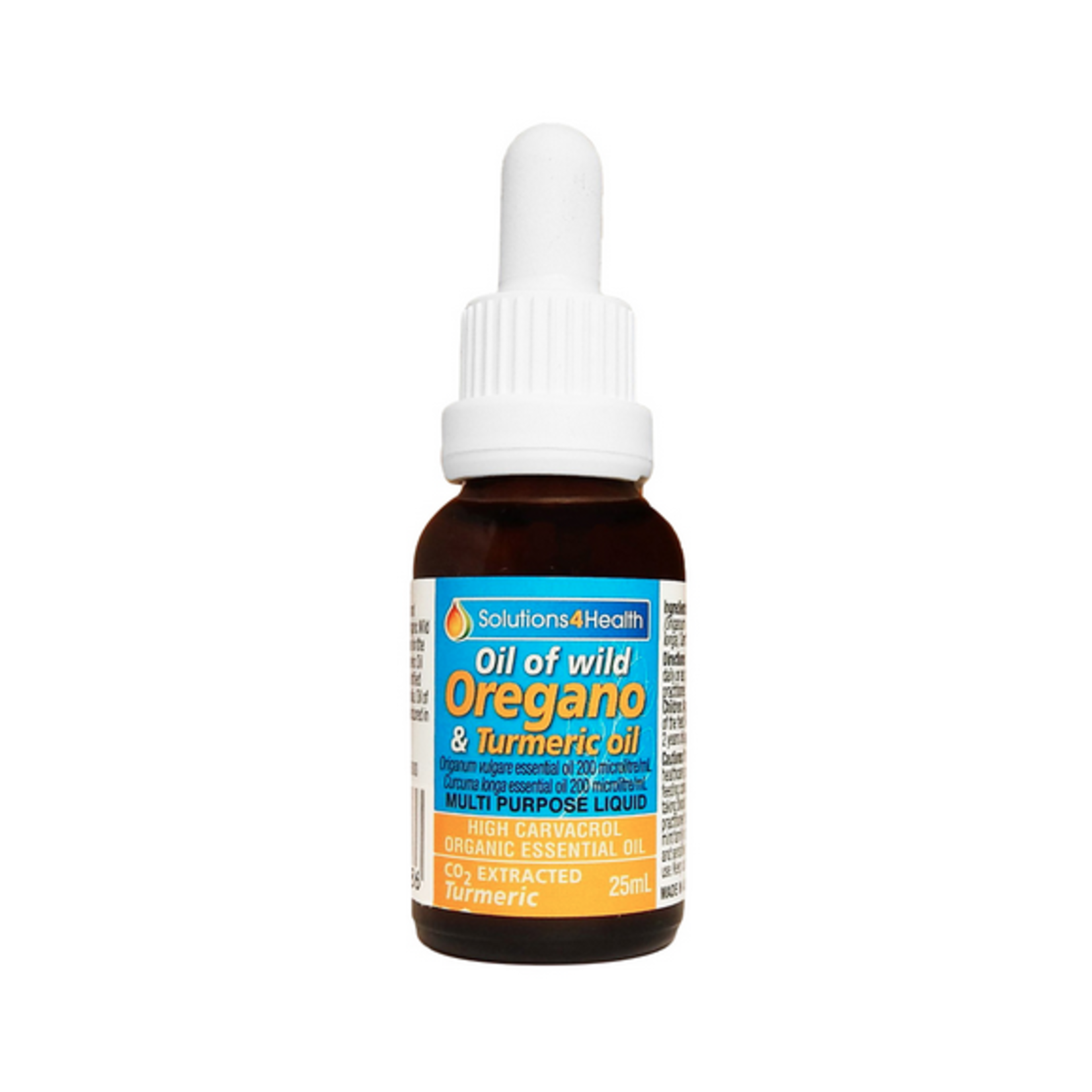 Unique Health Products Solutions 4Health Oil of Wild Oregano with Turmeric 25ml