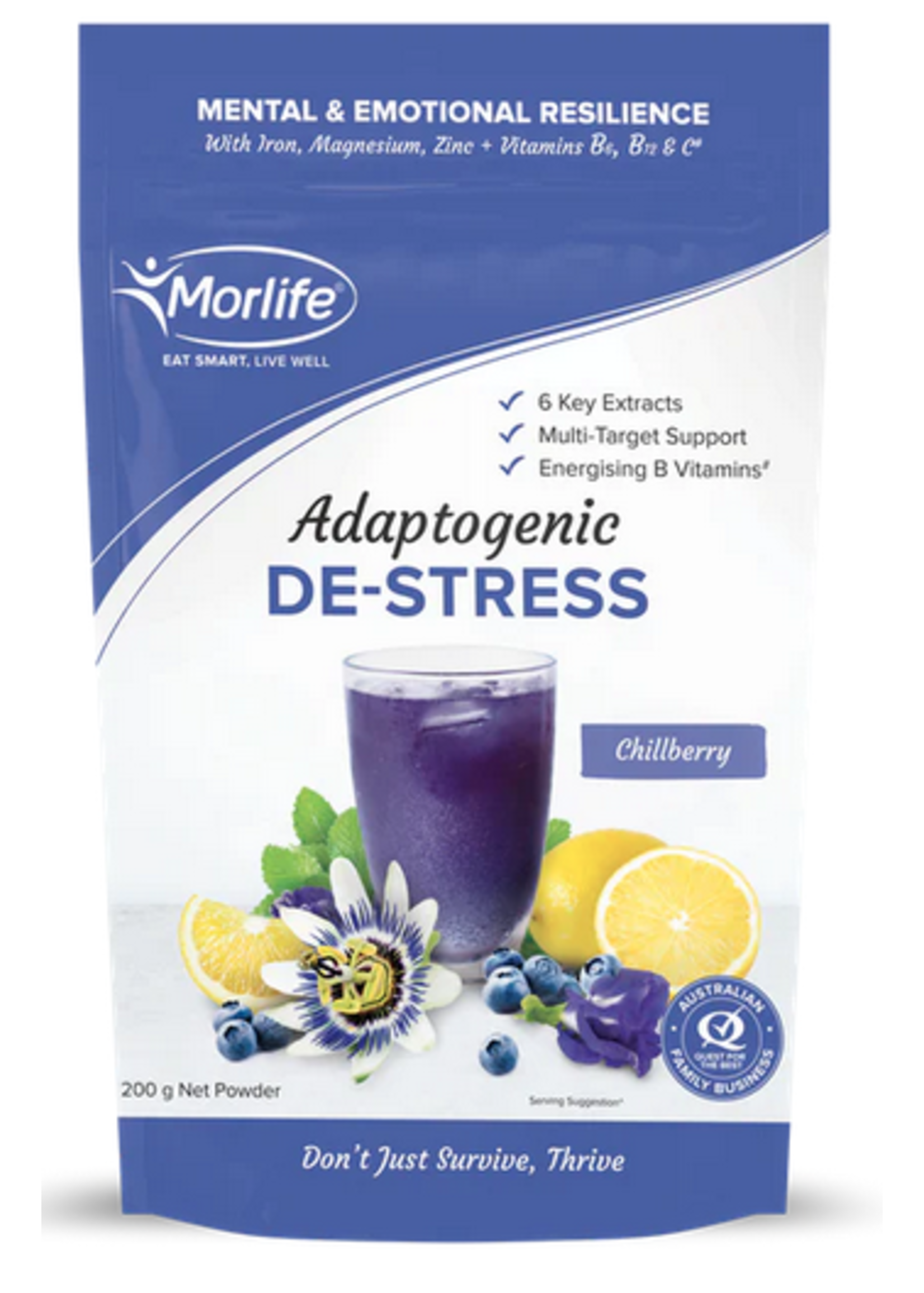 MORLIFE Morlife Adaptogenic De-Stress Chillberry 200g