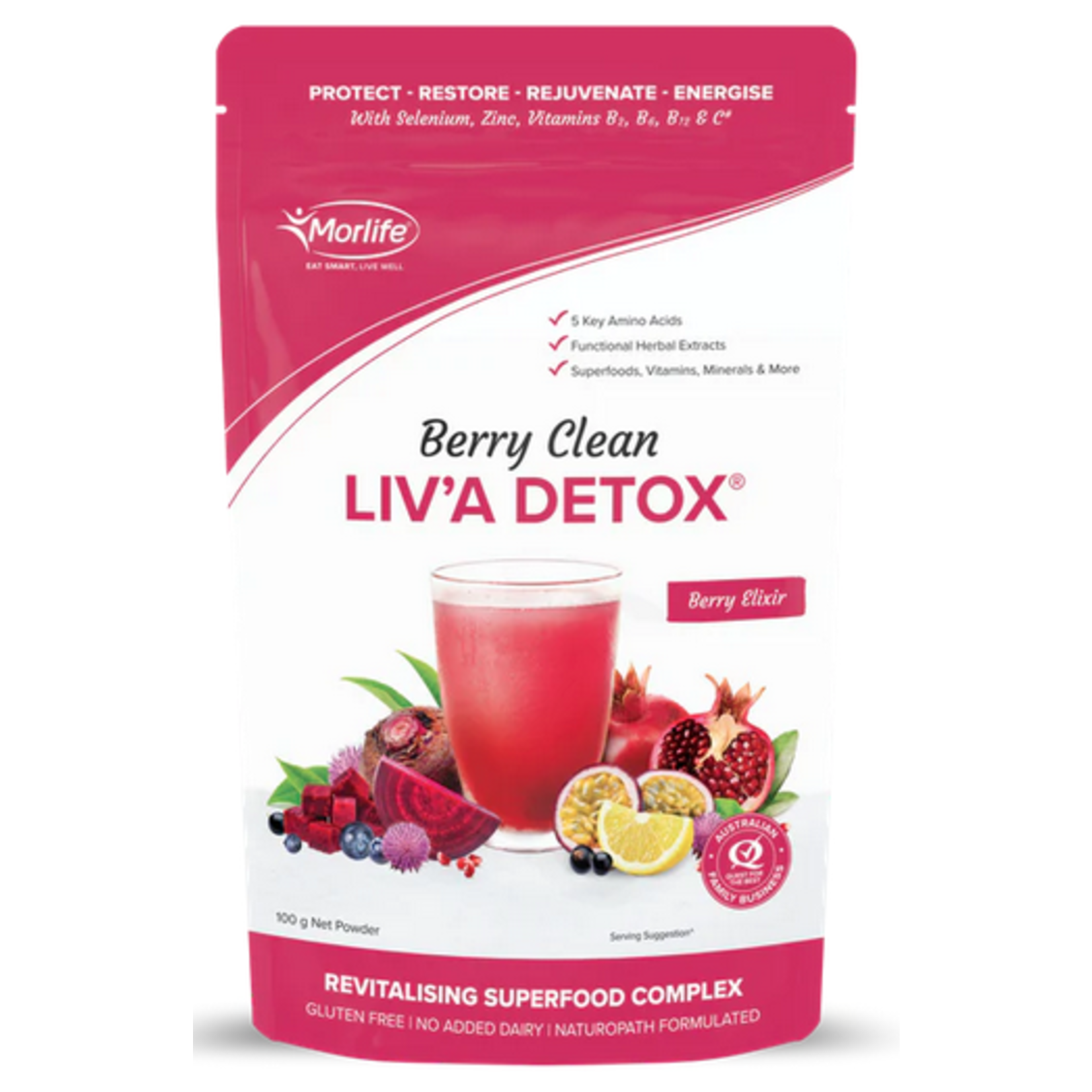 MORLIFE Morlife Berry Clean Liv'a Detox 300g ( DNR)