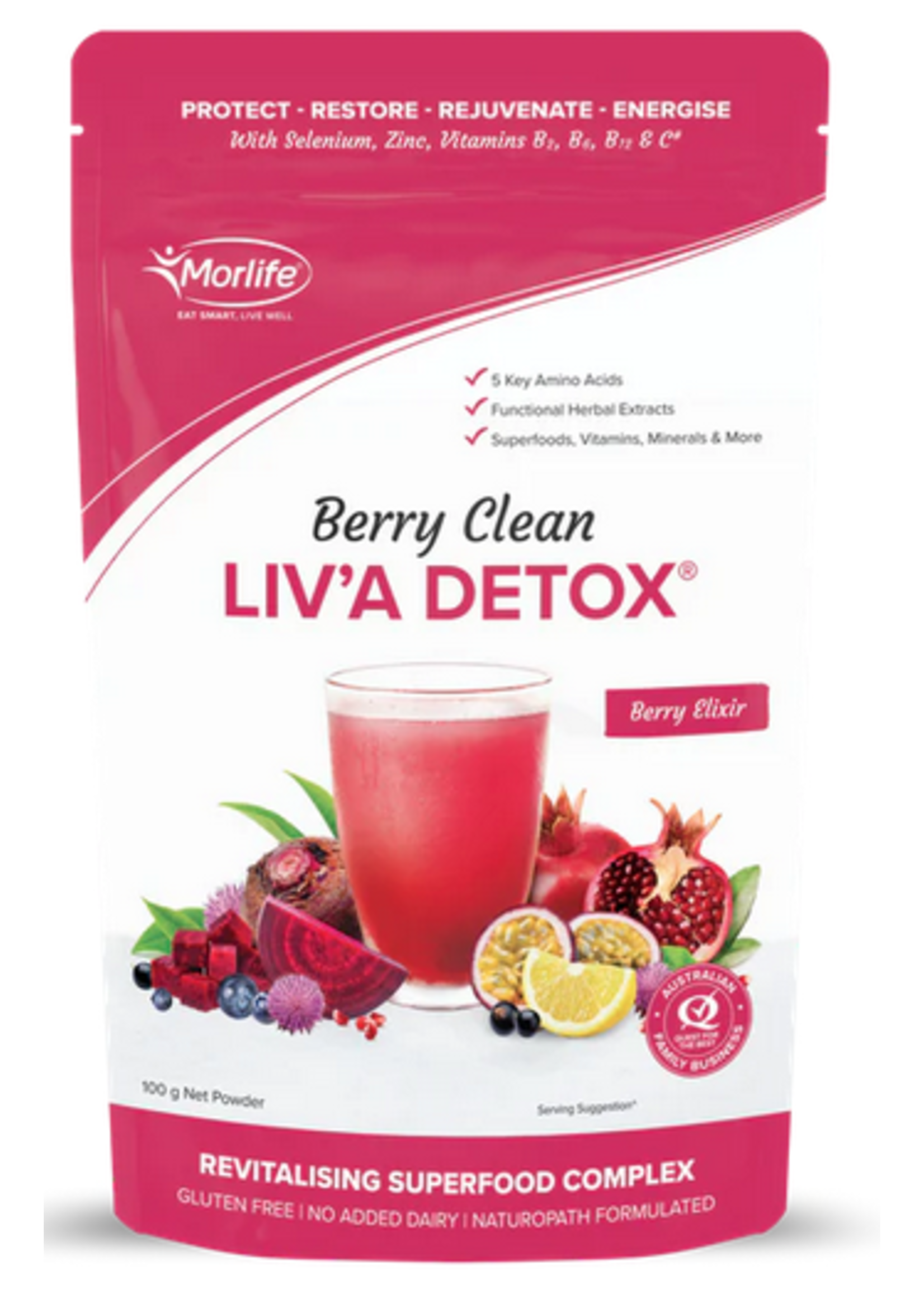 MORLIFE Morlife Berry Clean Liv'a Detox 300g ( DNR)