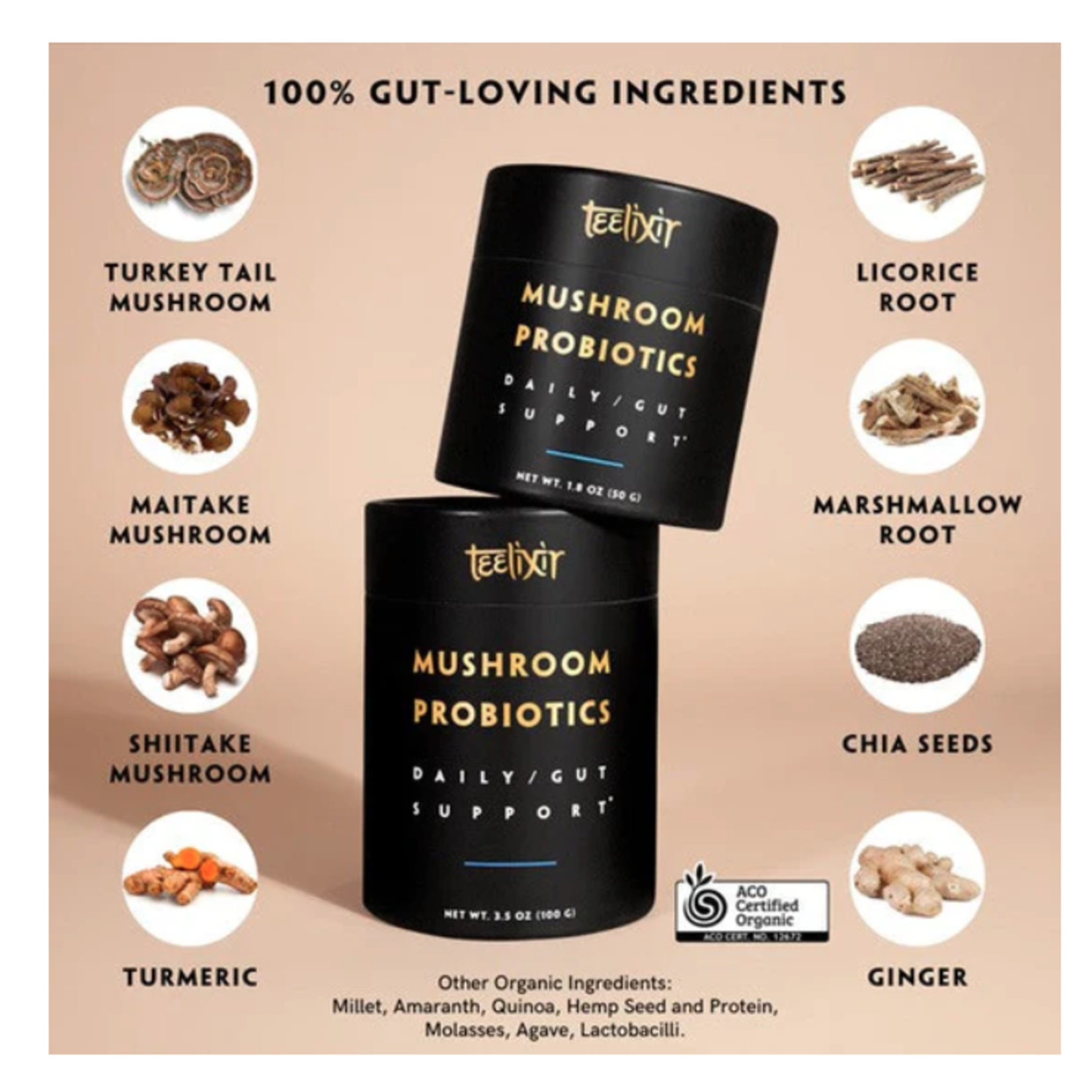 Teelixir Teelixir Mushroom Probiotics 50g