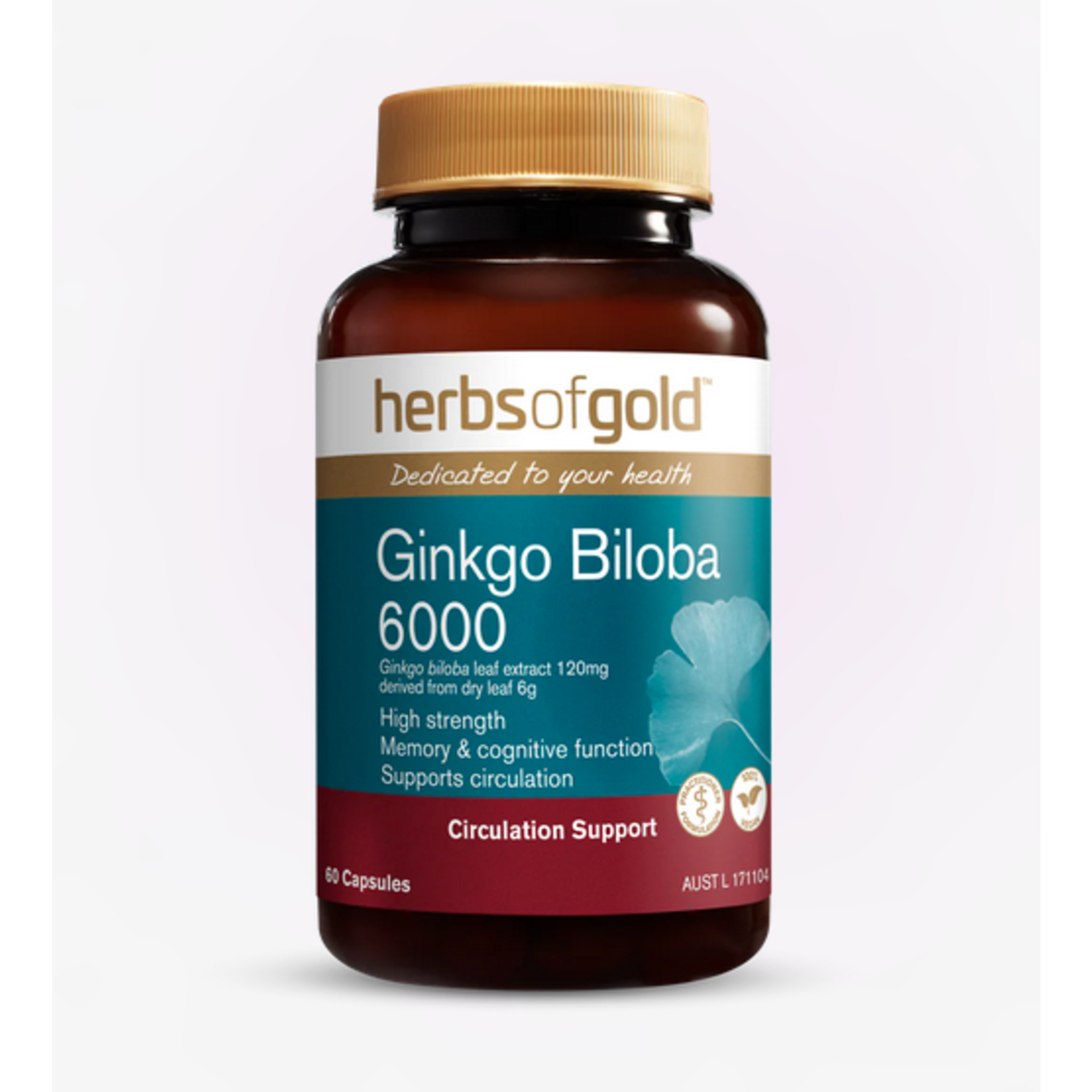 Herbs of Gold Herbs of Gold Ginkgo Biloba 6000 60 caps