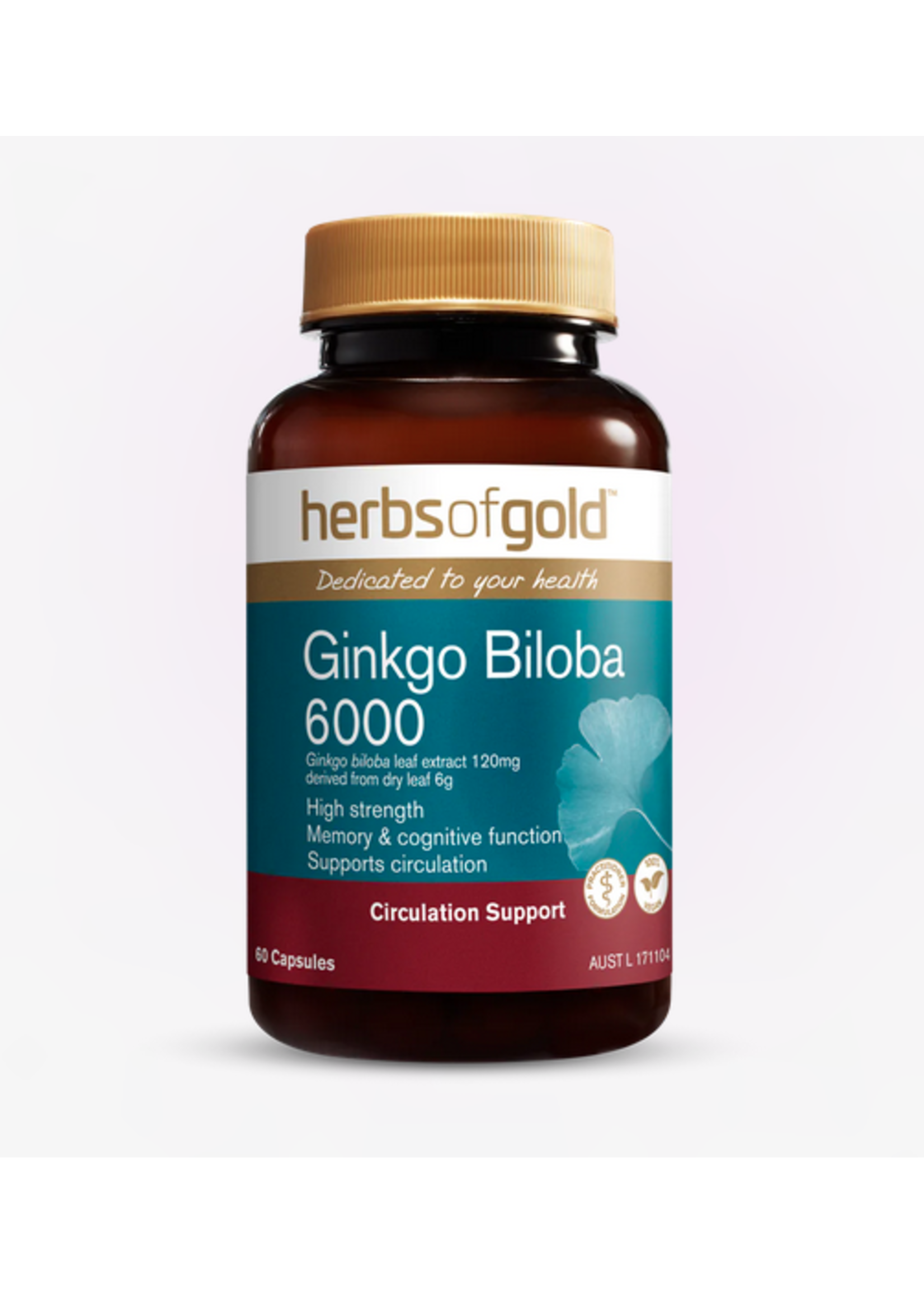 Herbs of Gold Herbs of Gold Ginkgo Biloba 6000 60 caps