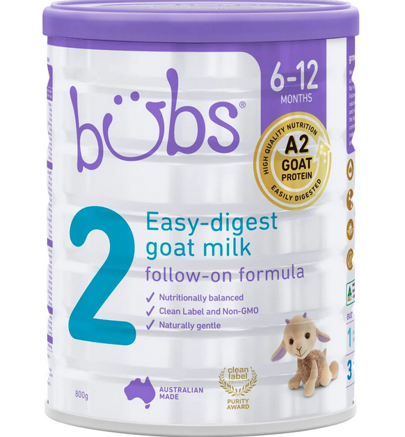 Bubs Organic Goats Milk Formula Stage 2 800g A2 - Panacea Whole Foods