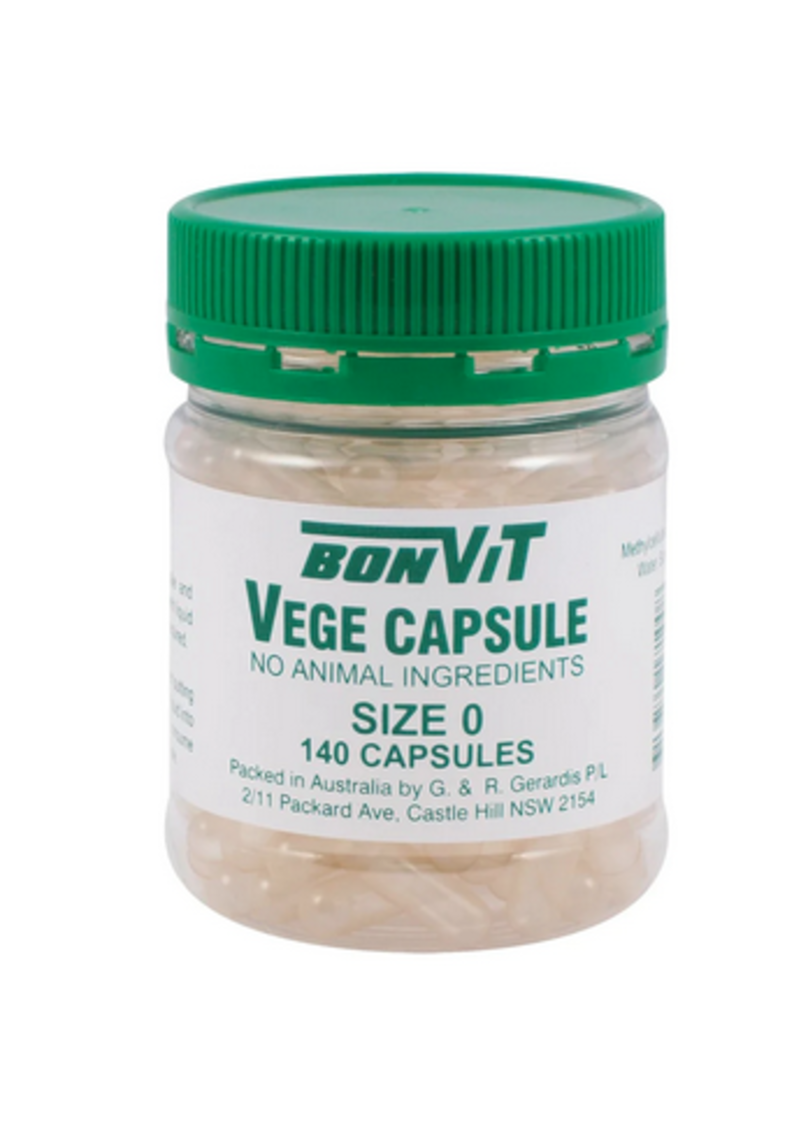 Bonvit Bonvit Empty Vege Capsules '0' 140 caps