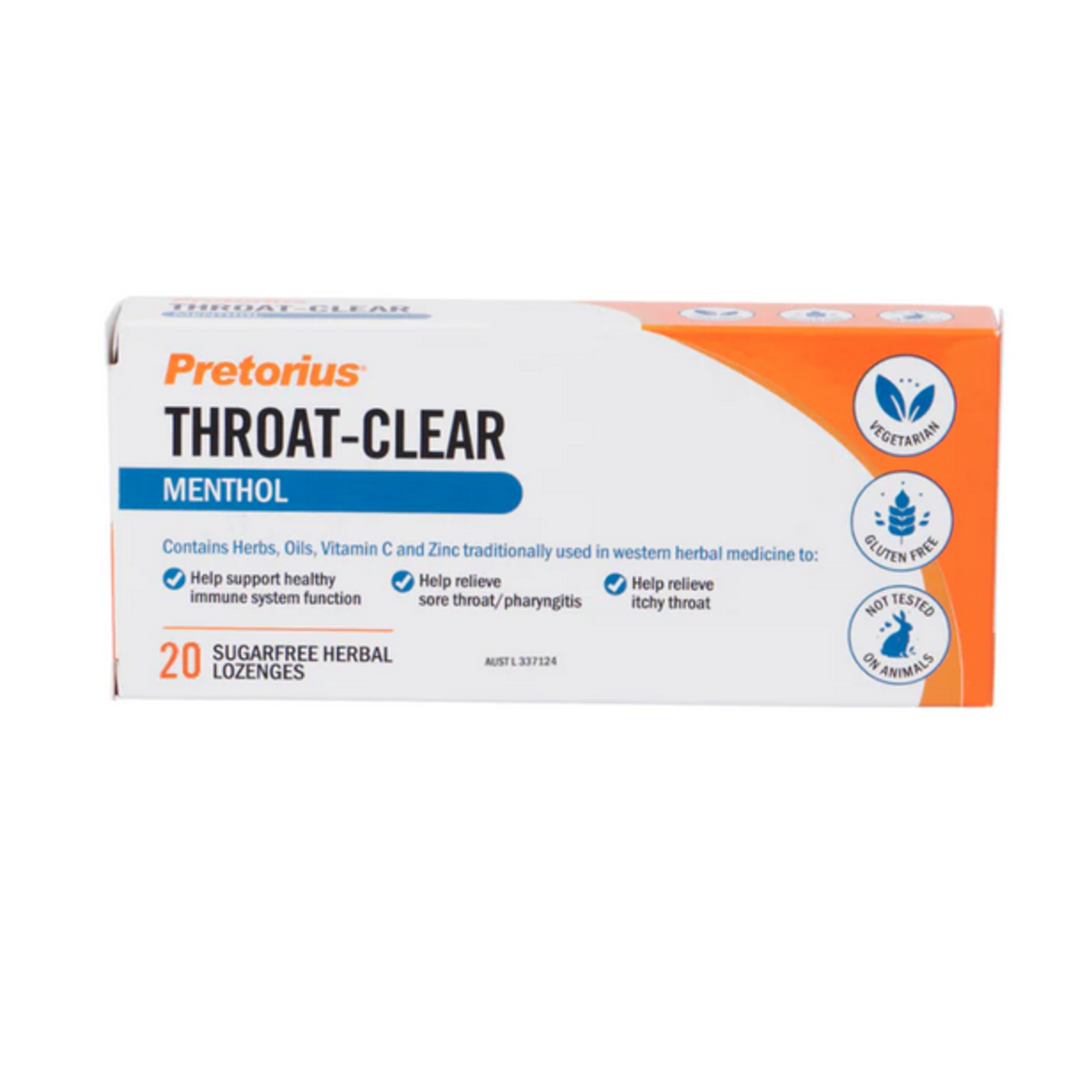 pretorius Pretorius Throat Clear Menthol 20 Lozenges