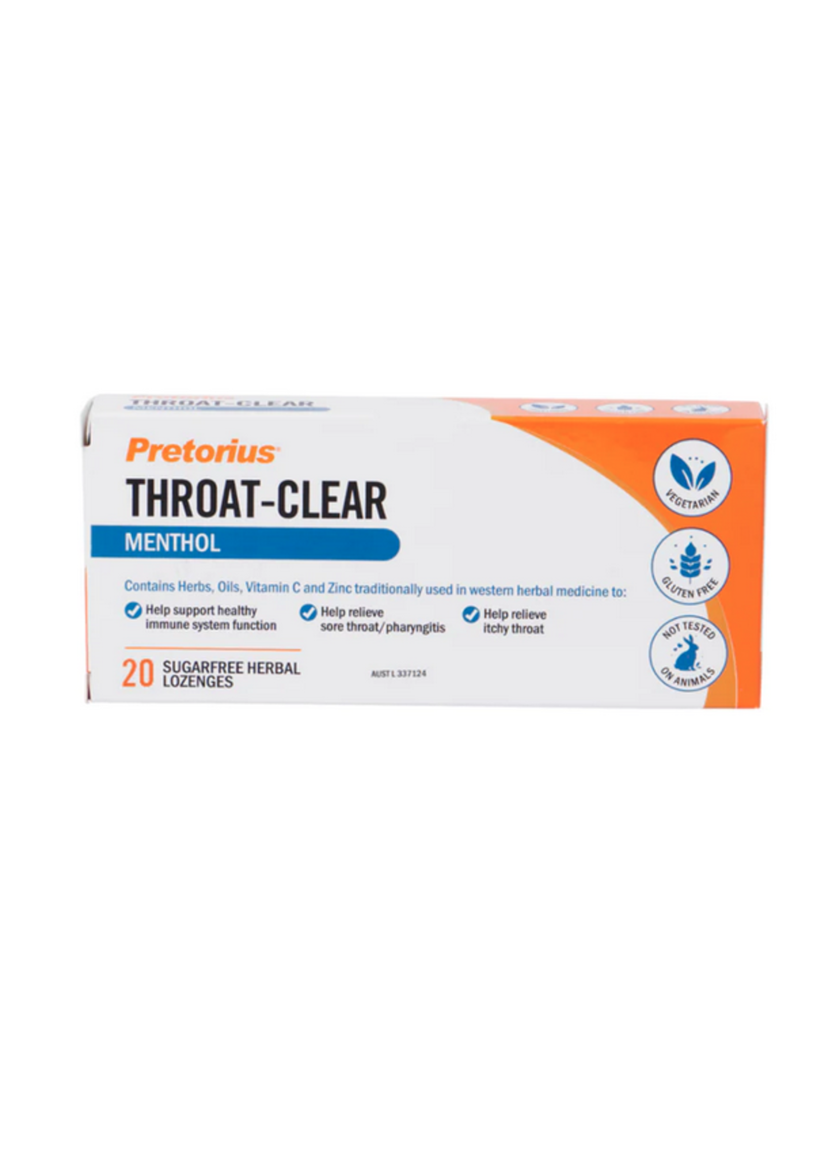 pretorius Pretorius Throat Clear Menthol 20 Lozenges