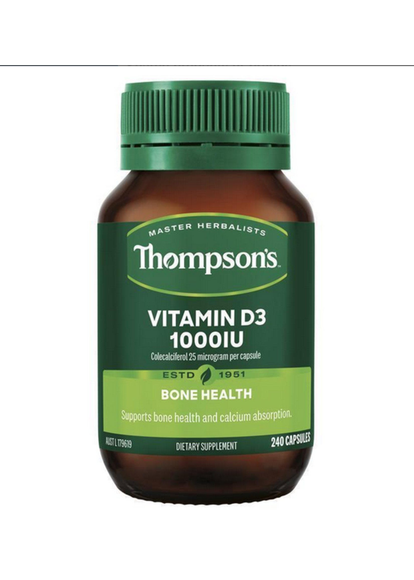 Thompson's Thompsons Vitamin D3 1000iu 240 caps