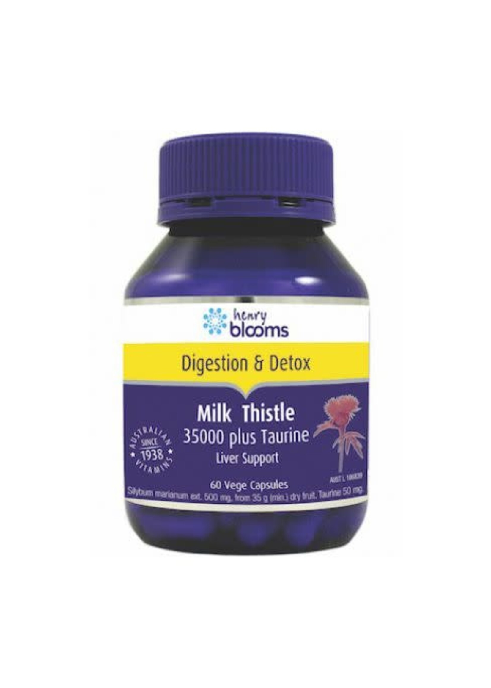 Henry Blooms Blooms Liver Health Milk Thistle 60 caps