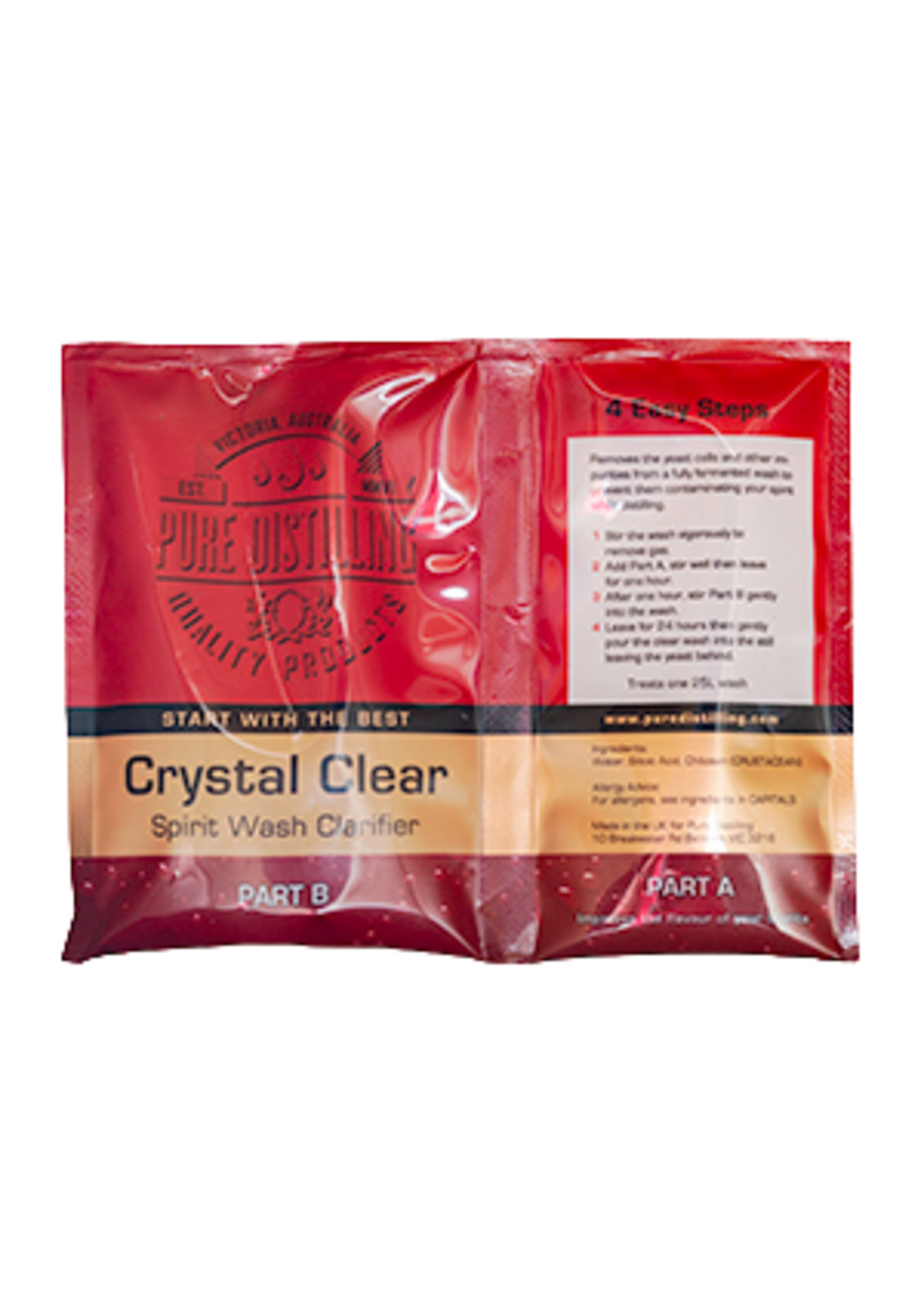 Pure distilling Pure Distilling Crystal Clear Spirit Wash Clarifier Part A & B