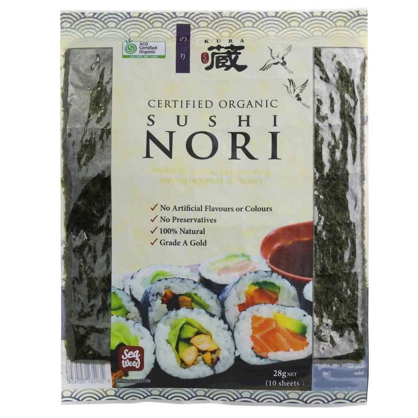 Chefs Choice Chefs Choice Kura Organic Sushi Nori 10 sheets