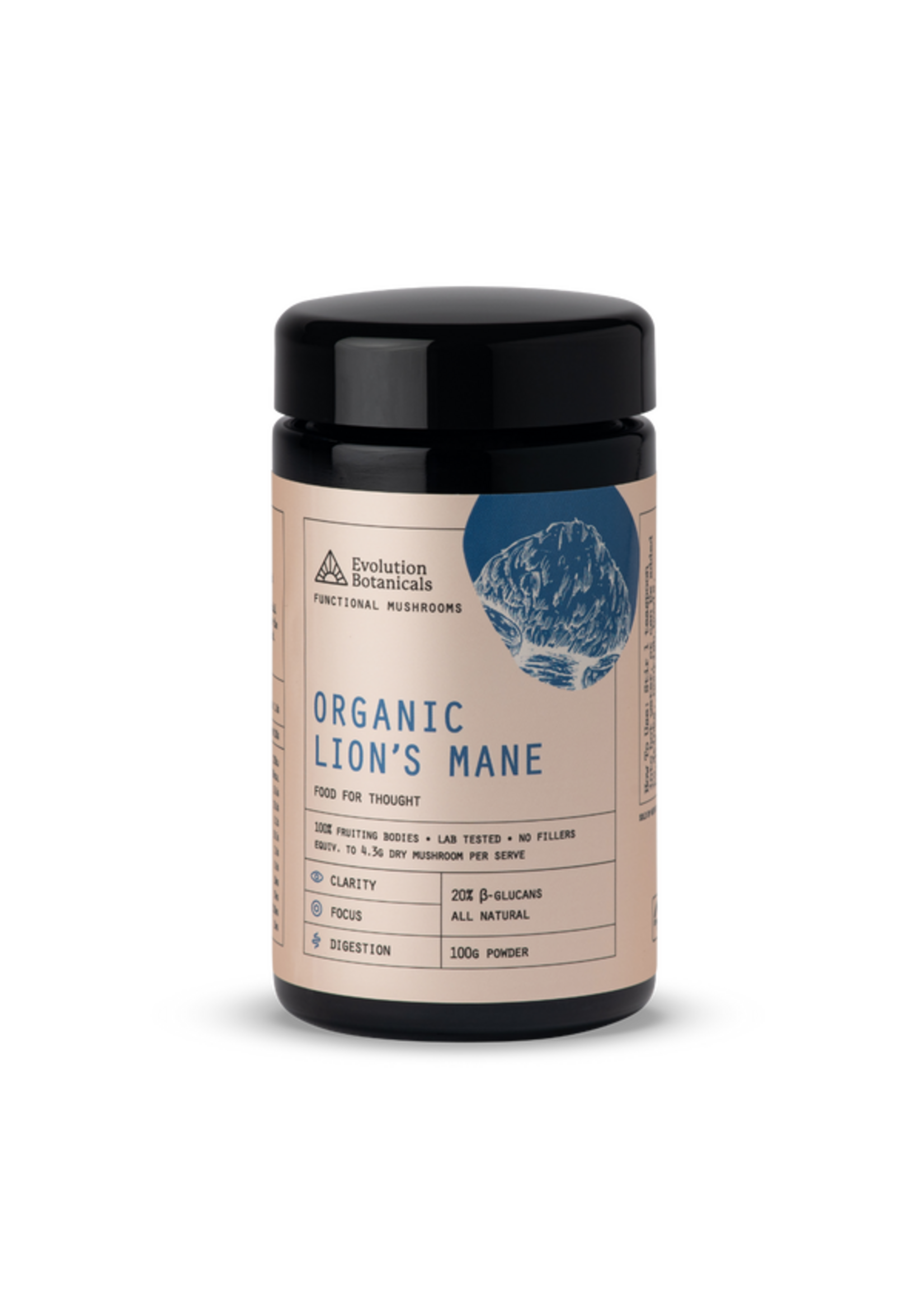 Evolution Botanicals Evolution Botanicals Organic Lions Mane powder 100g
