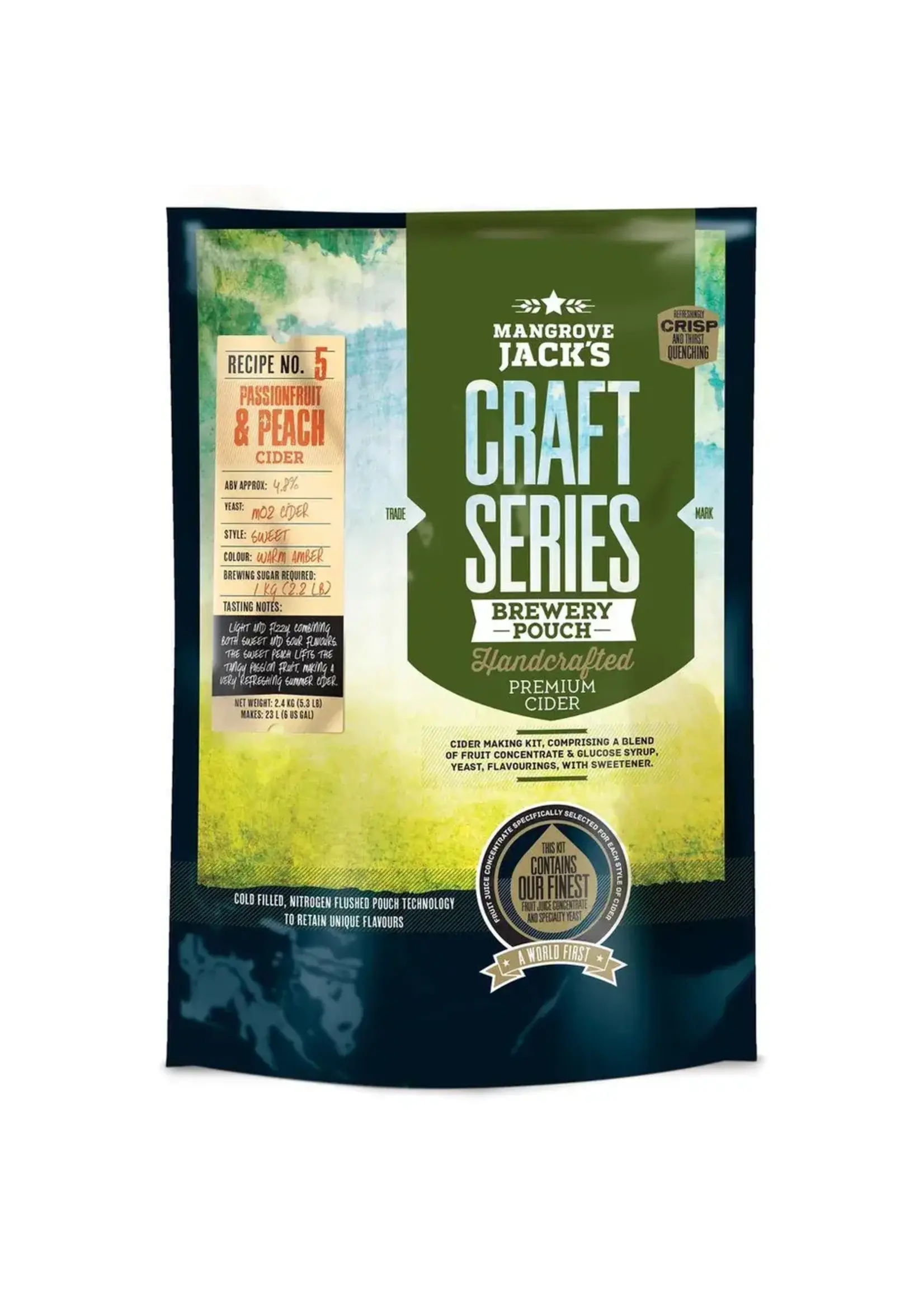 Mangrove Jack's Mangrove Jack's Craft Series Passionfruit & Peach Cider - 2.4kg
