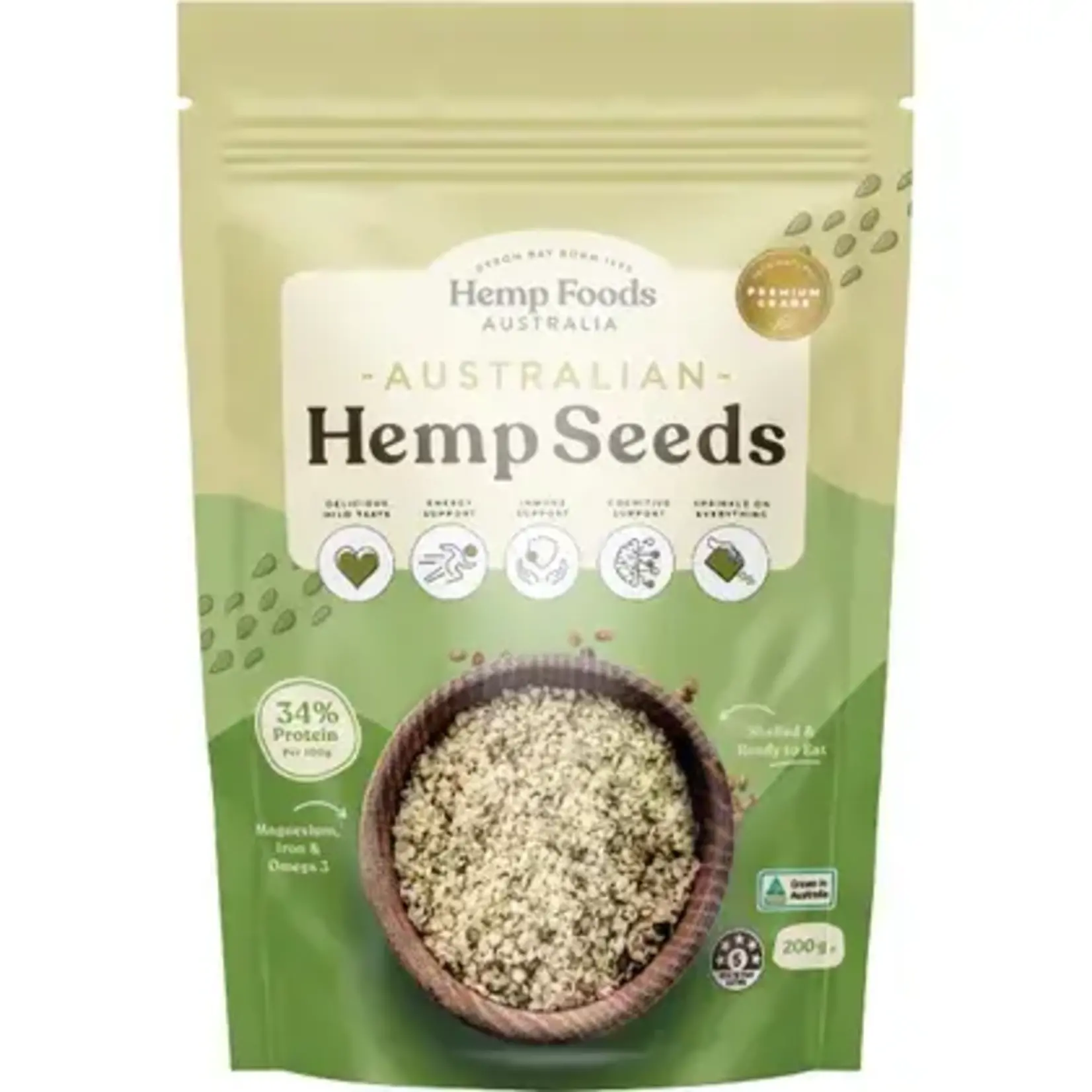 Hemp Foods Australia ( Essential Hemp) Hemp Foods Australia Australian Hemp Seeds Hulled 200g