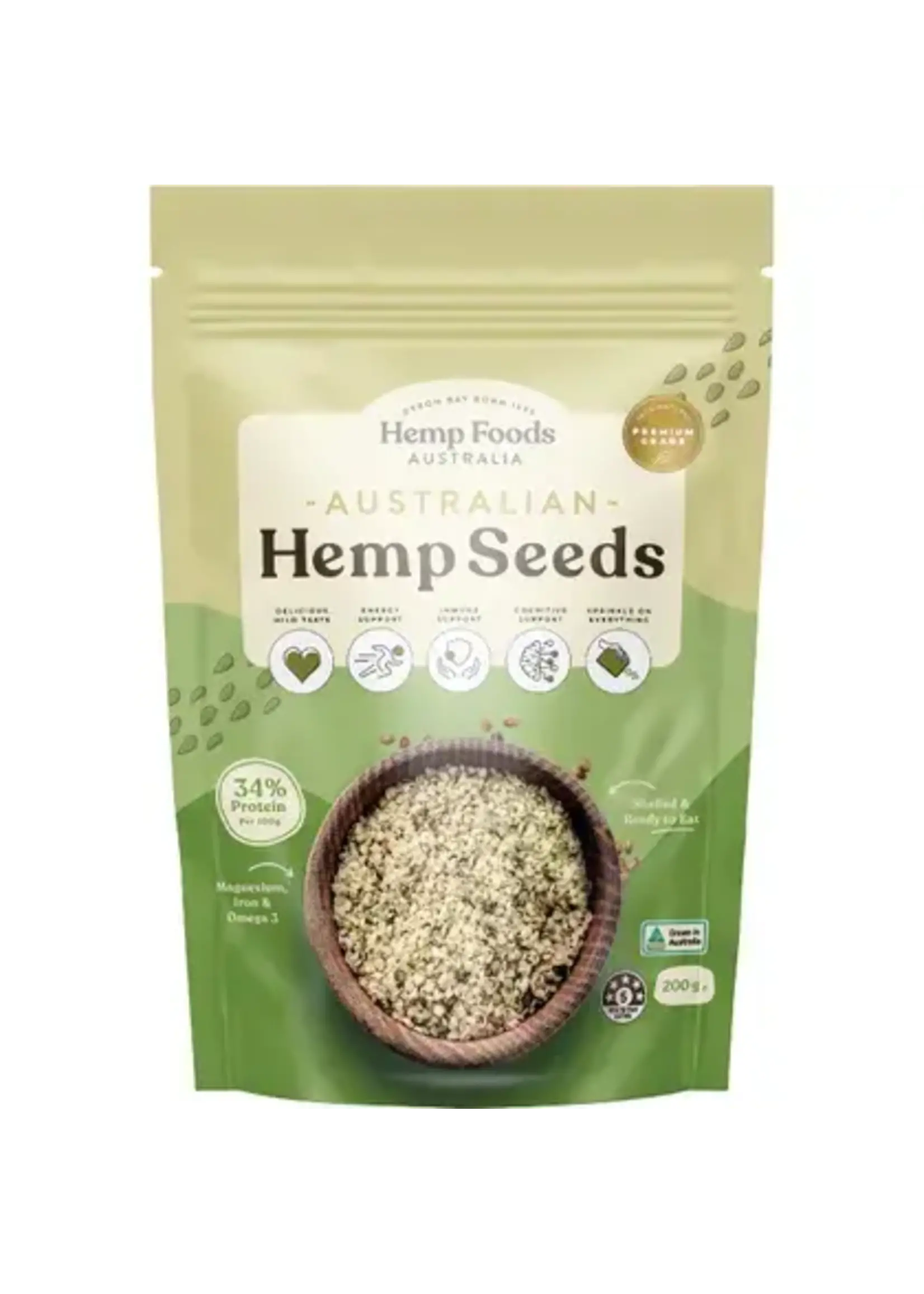 Hemp Foods Australia ( Essential Hemp) Hemp Foods Australia Australian Hemp Seeds Hulled 200g