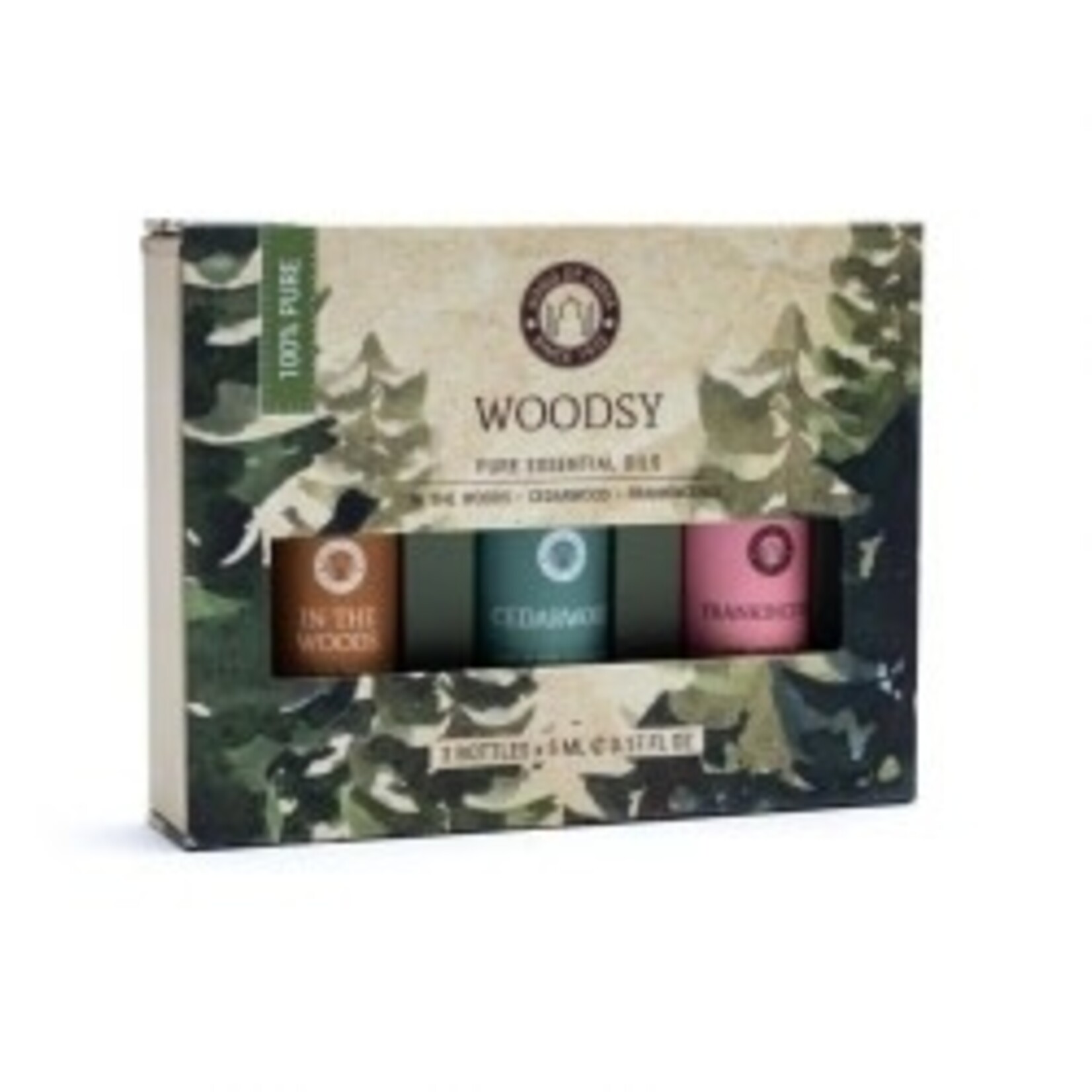 Song of India Song of India Essential Oil Set Woodsy -Ithe Woods Cedsrwood Frankincense 3x 5ml bottles