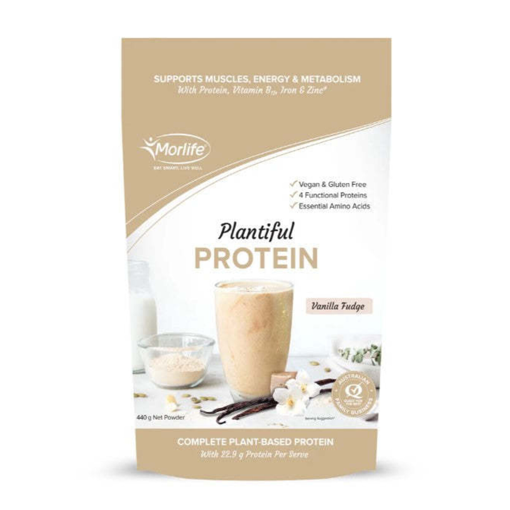 MORLIFE Morlife Plantiful Protein Vanilla 440gms