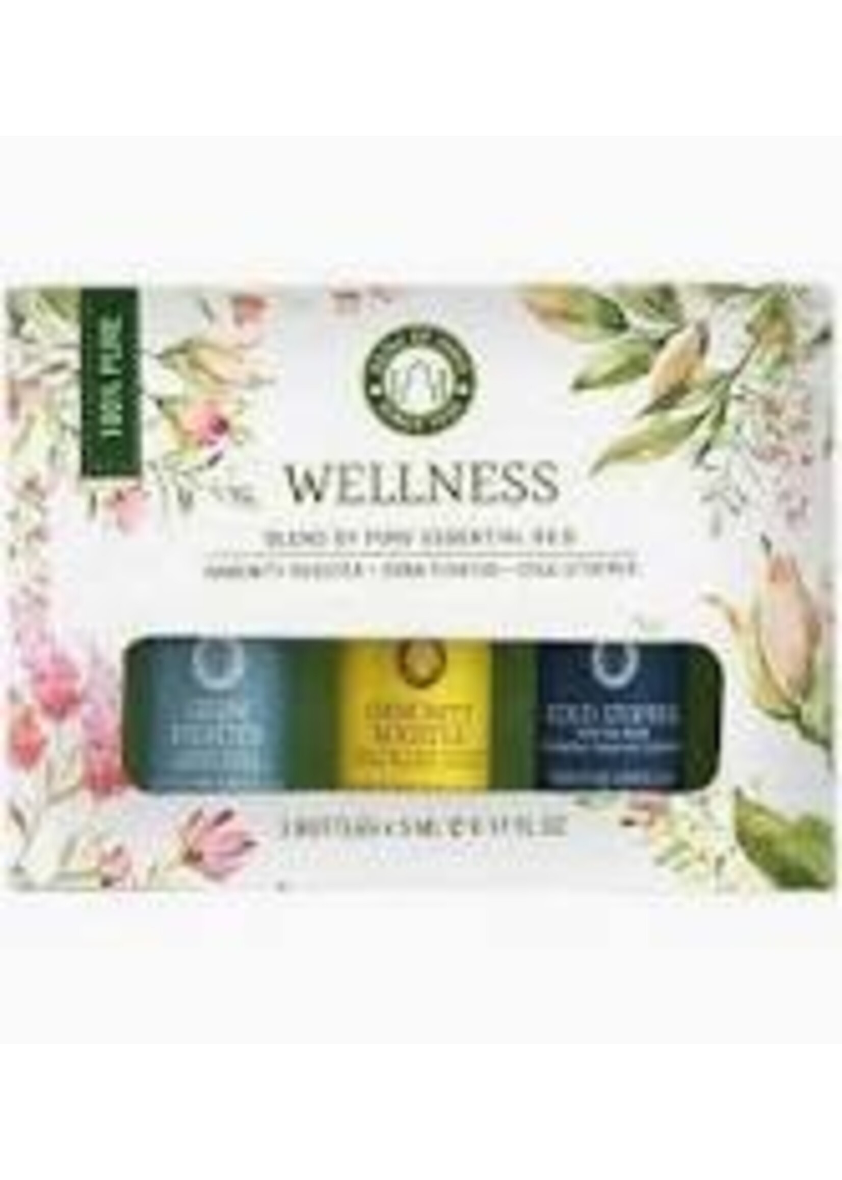 Song of India Song of India Essential Oil Gift Box Set of 3x 5ml bottles - Wellness (Immunity Booster, Germ Fighter, Cold Stopper)