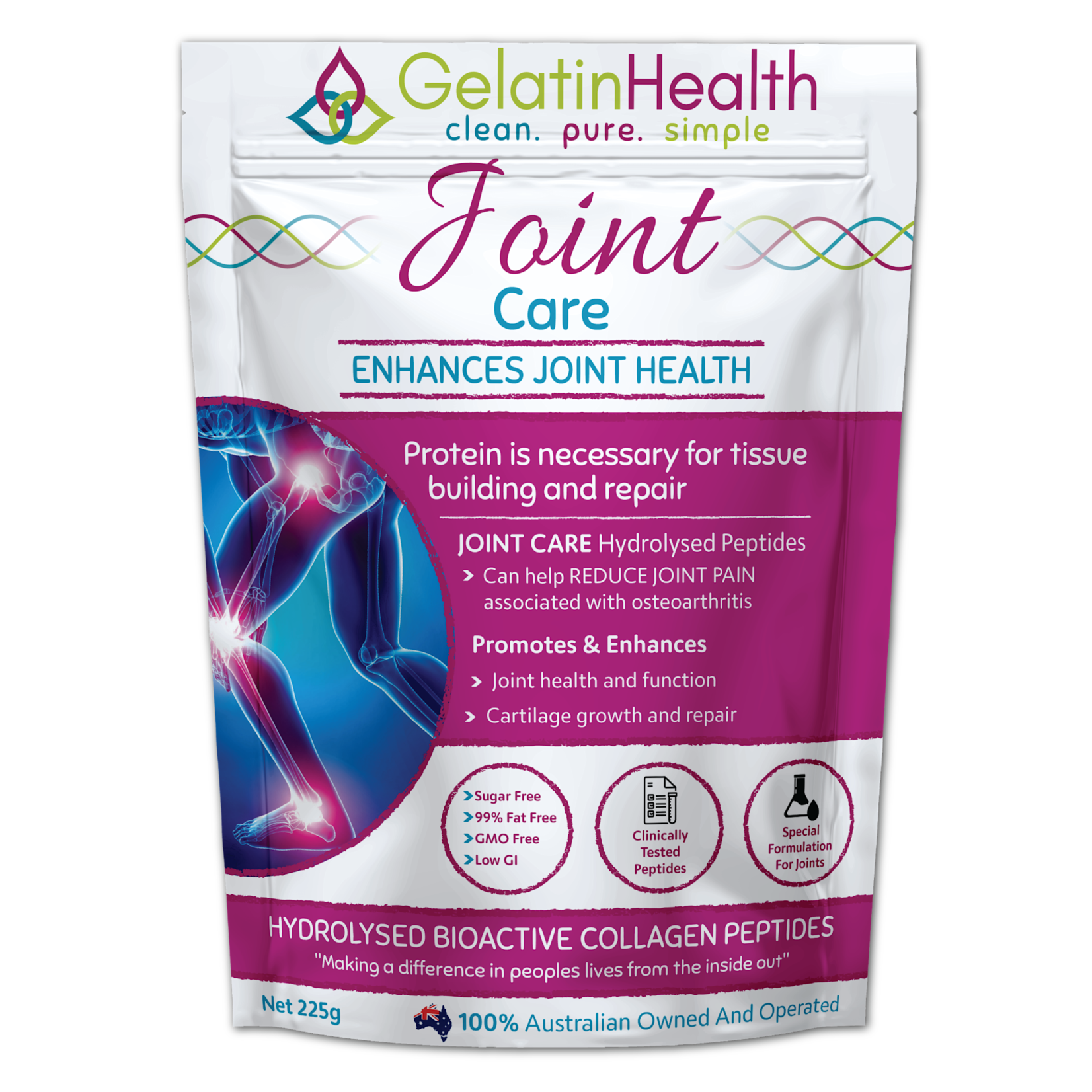 Gelatin Health Gelatin Health Joint Care Collagen 225g (Pink)