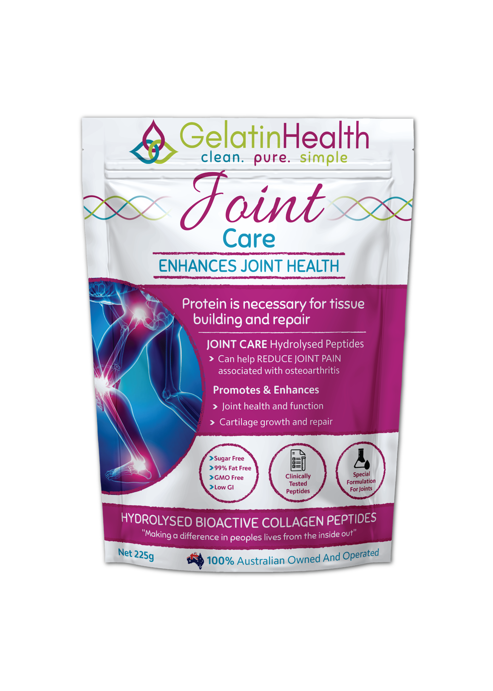 Gelatin Health Gelatin Health Joint Care Collagen 225g (Pink)
