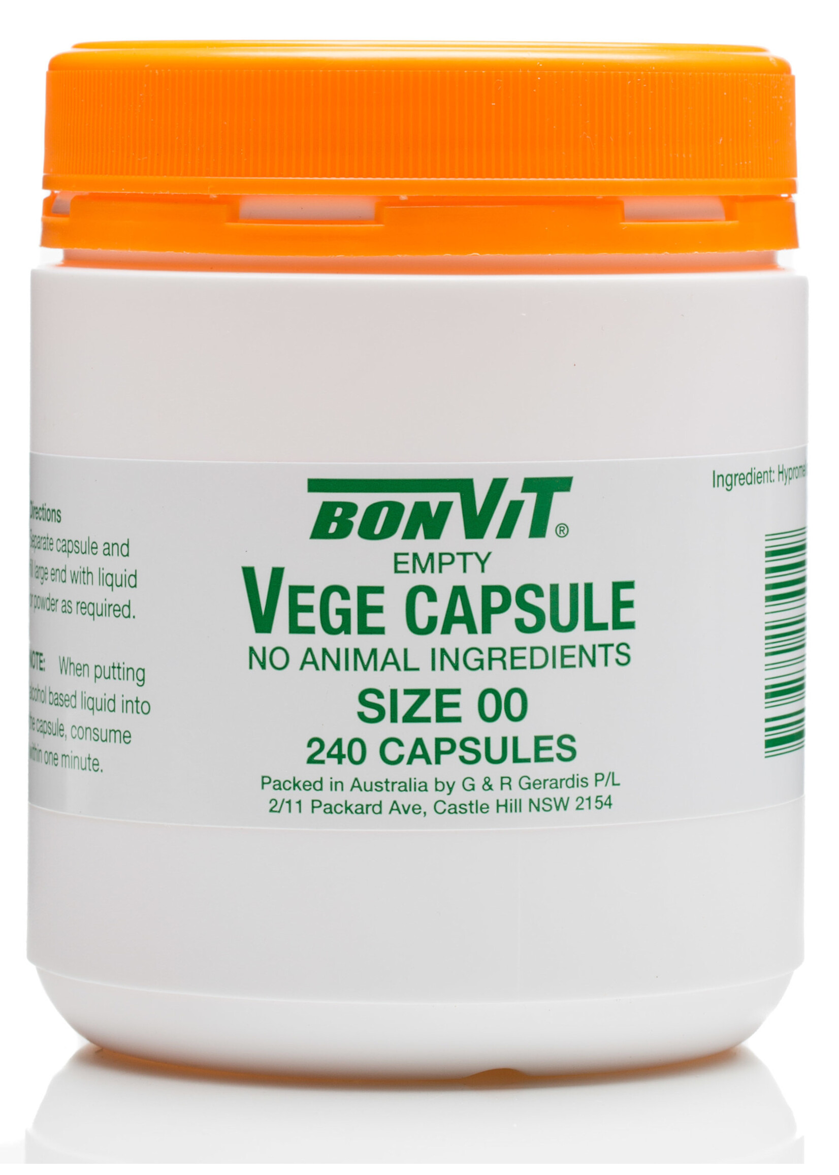 Bonvit Bonvit Vege Capsules Size 00 240pc
