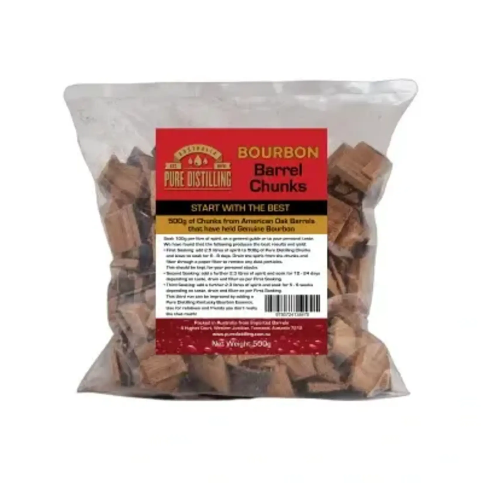 Pure distilling Pure Distilling Barrel Chunks Bourbon 500g