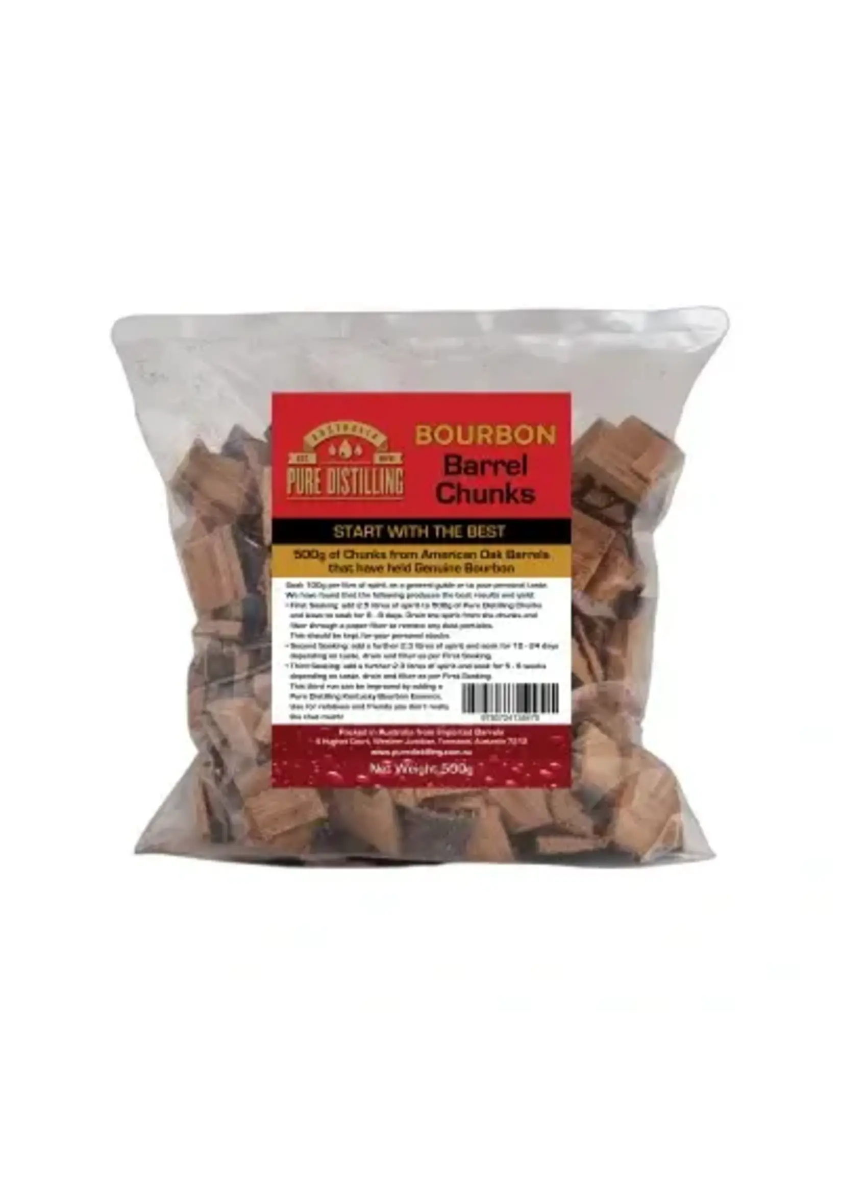 Pure distilling Pure Distilling Barrel Chunks Bourbon 500g